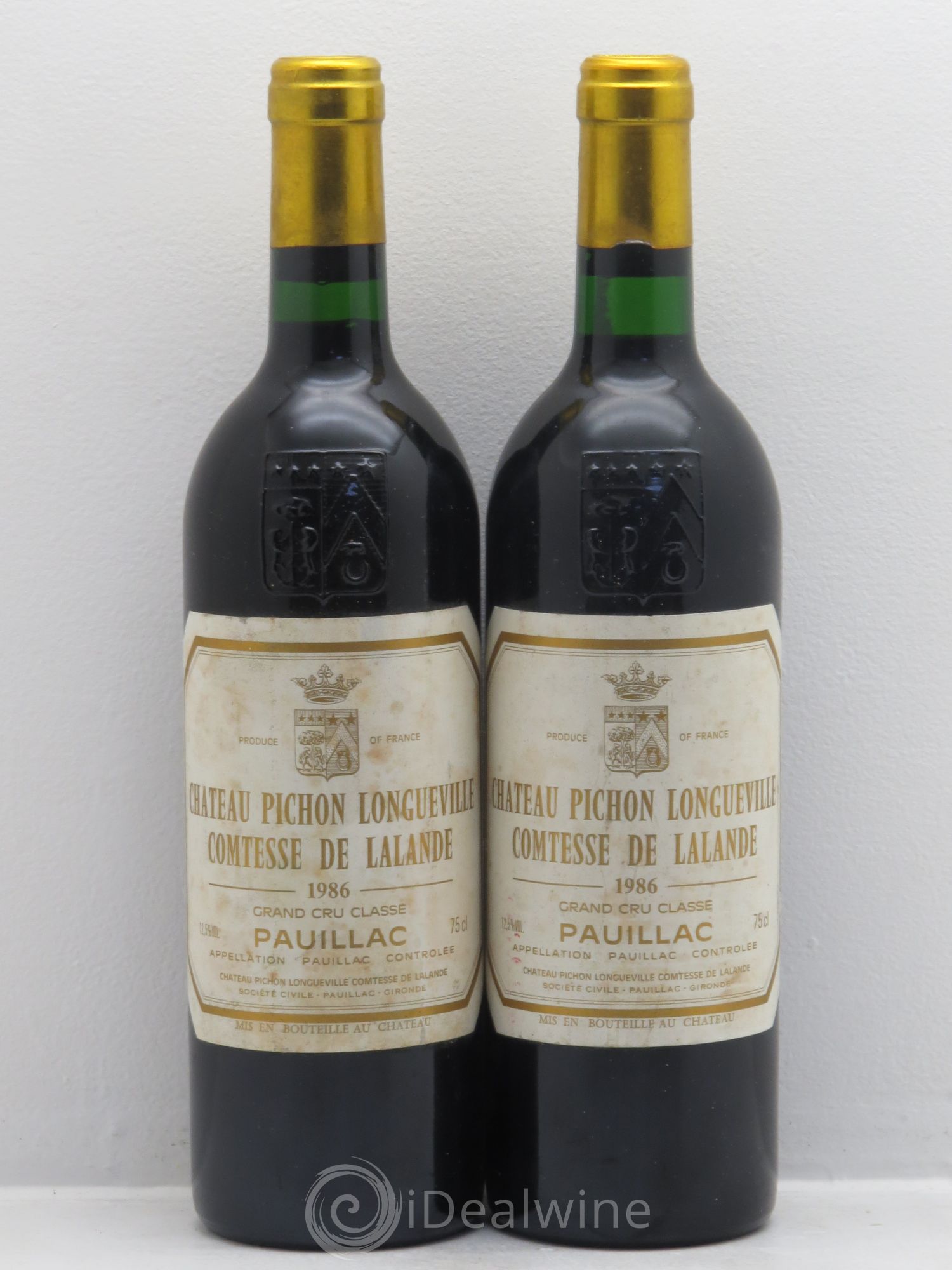 Château Pichon Longueville Comtesse de Lalande 2ème Grand Cru Classé 1986 - Lot de 2 bouteilles - 0
