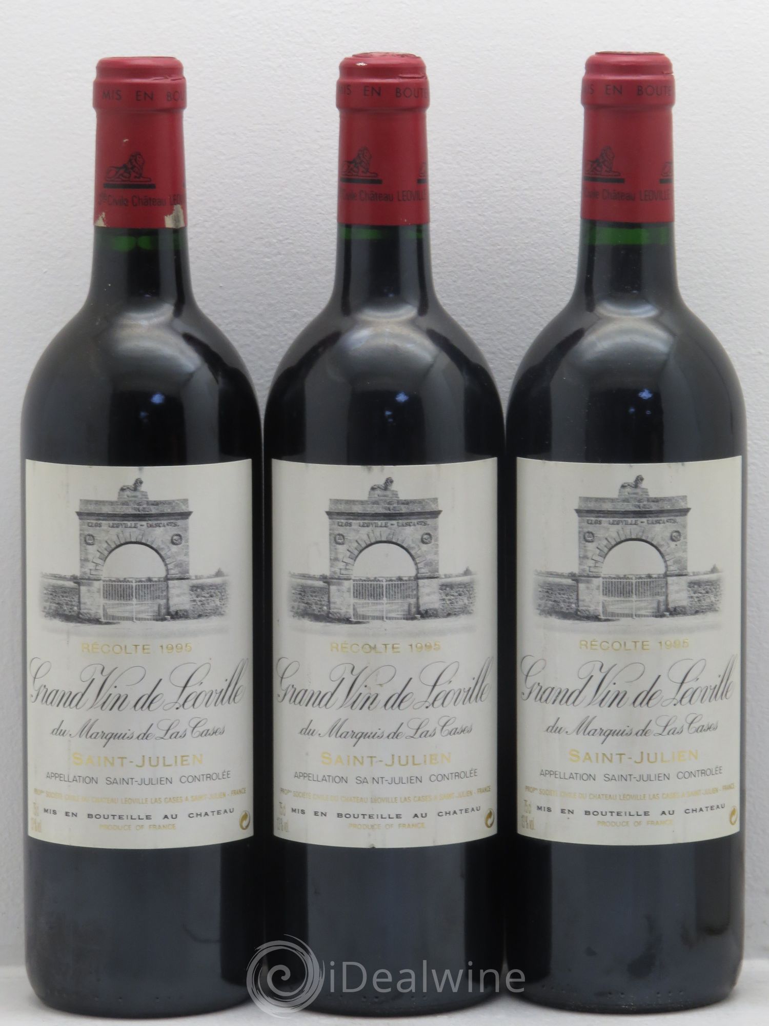 Château Léoville Las Cases 2ème Grand Cru Classé 1995 - Lot de 3 bouteilles - 0