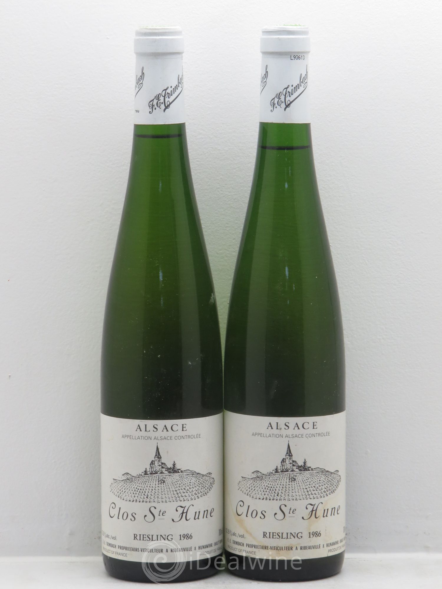 Alsace Riesling Clos Sainte-Hune Trimbach (Domaine) 1986 - Lot de 2 bouteilles - 0