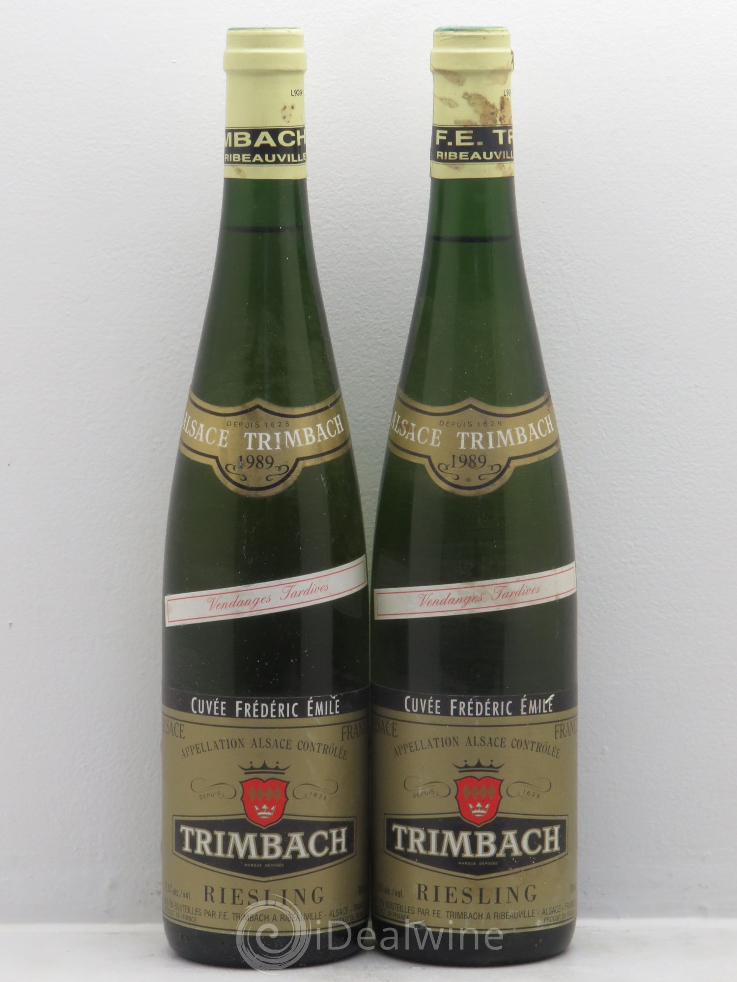 Alsace Riesling Cuvée Frédéric Emile Trimbach (Domaine) Vendanges Tardives 1989 - Lot de 2 bouteilles - 0