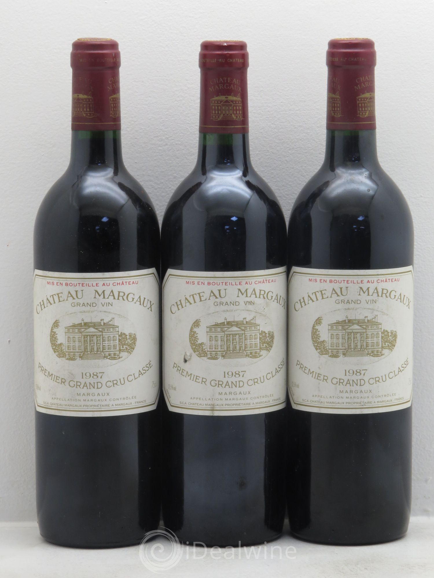 Château Margaux 1er Grand Cru Classé 1987 - Lot de 3 bouteilles - 0