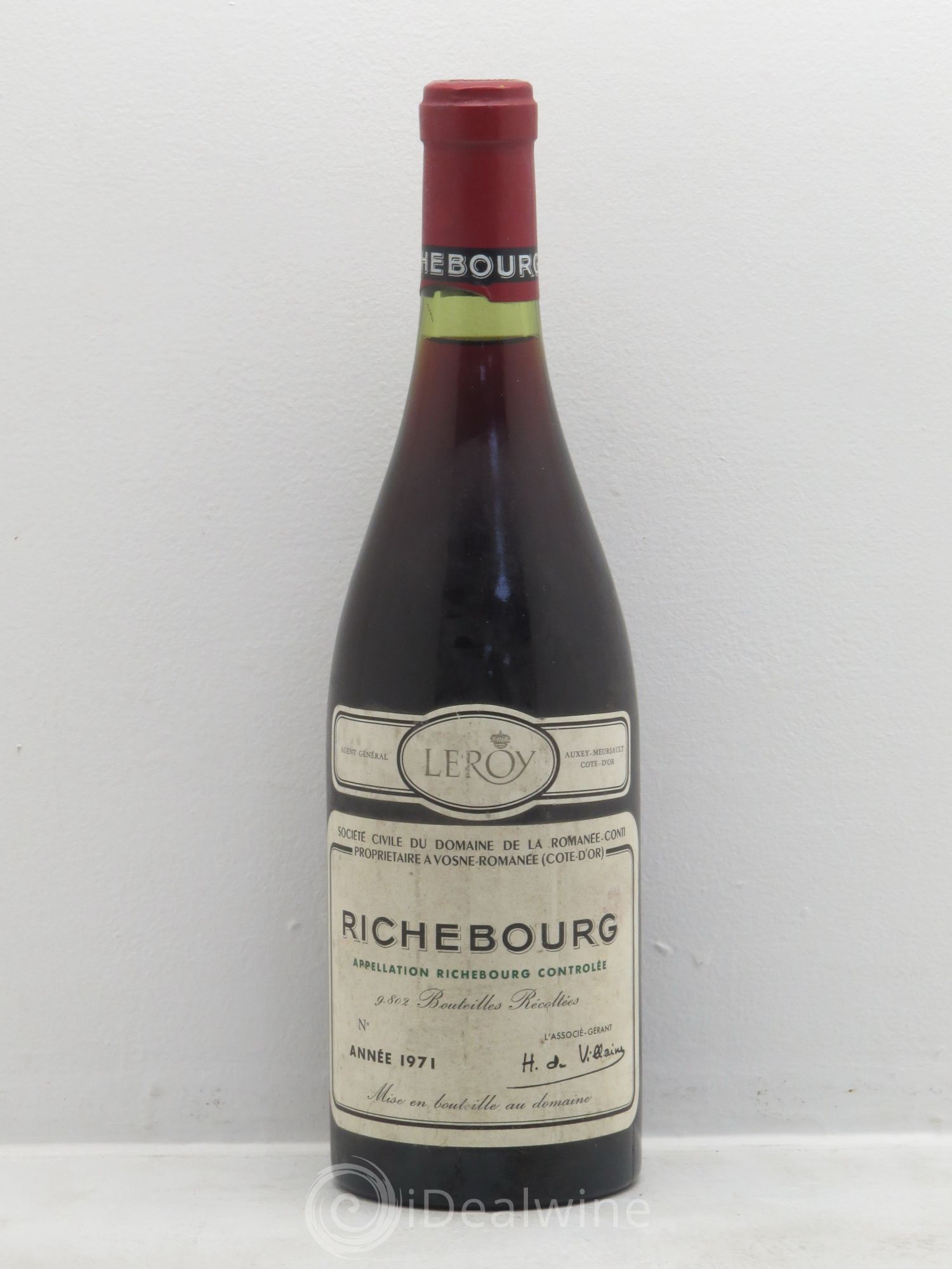Richebourg Grand Cru Domaine de la Romanée-Conti 1971 - Lot de 1 bouteille - 0