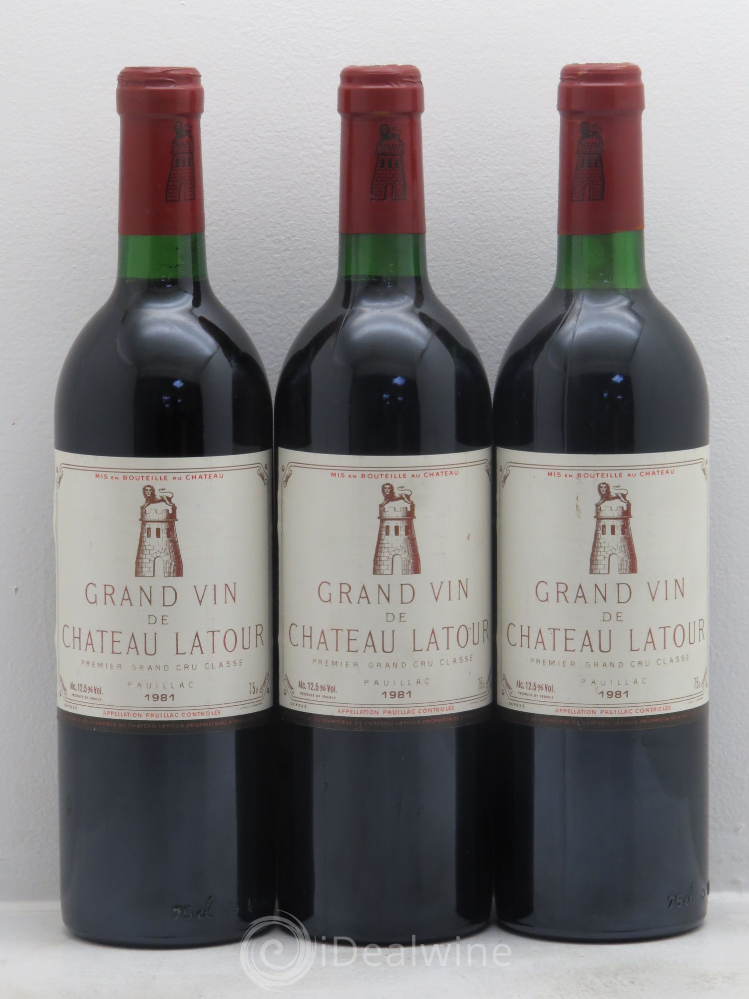 Château Latour 1er Grand Cru Classé 1981 - Lot de 3 bouteilles - 0