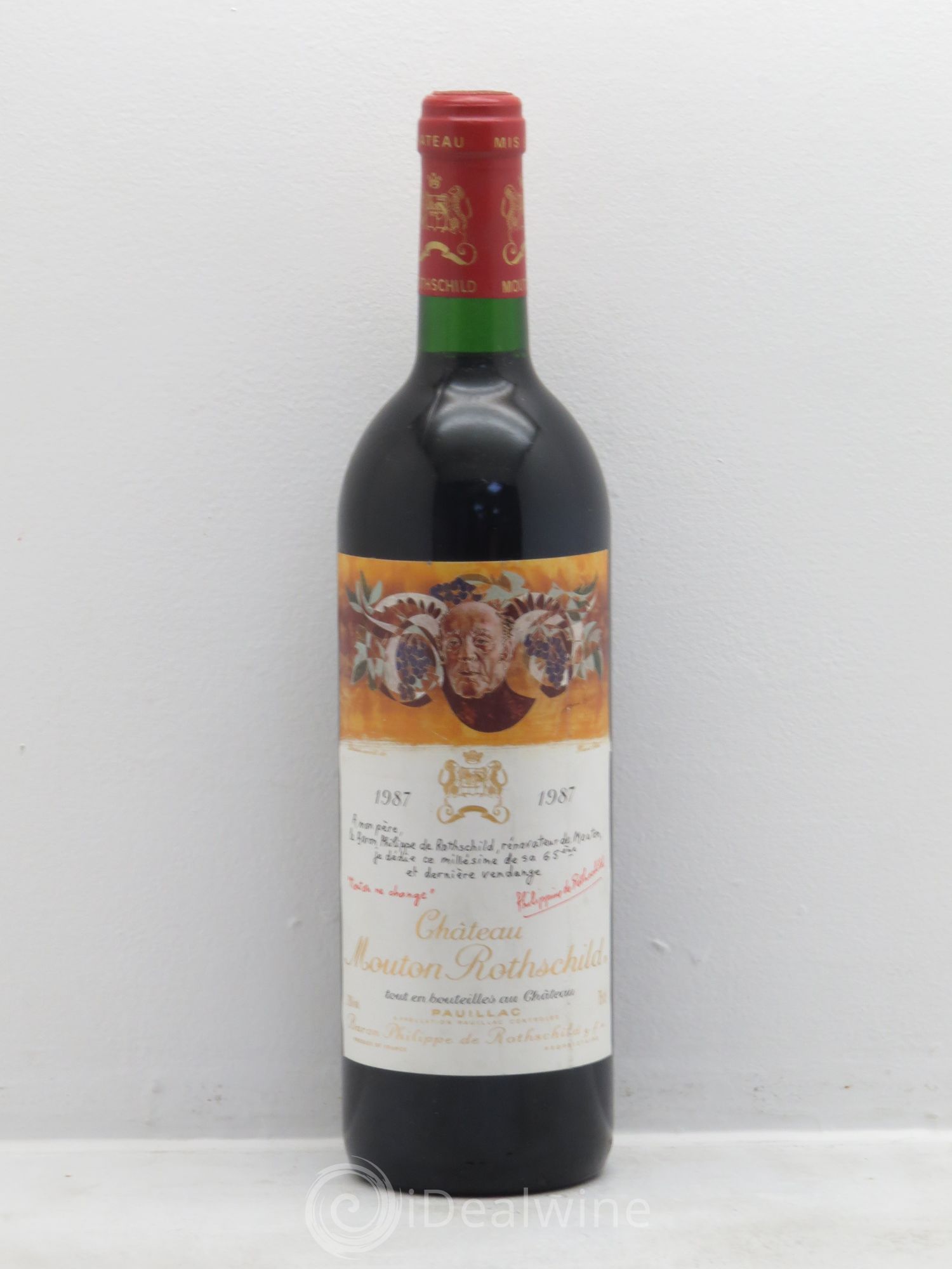 Château Mouton Rothschild 1er Grand Cru Classé 1987 - Lot de 1 bouteille - 0