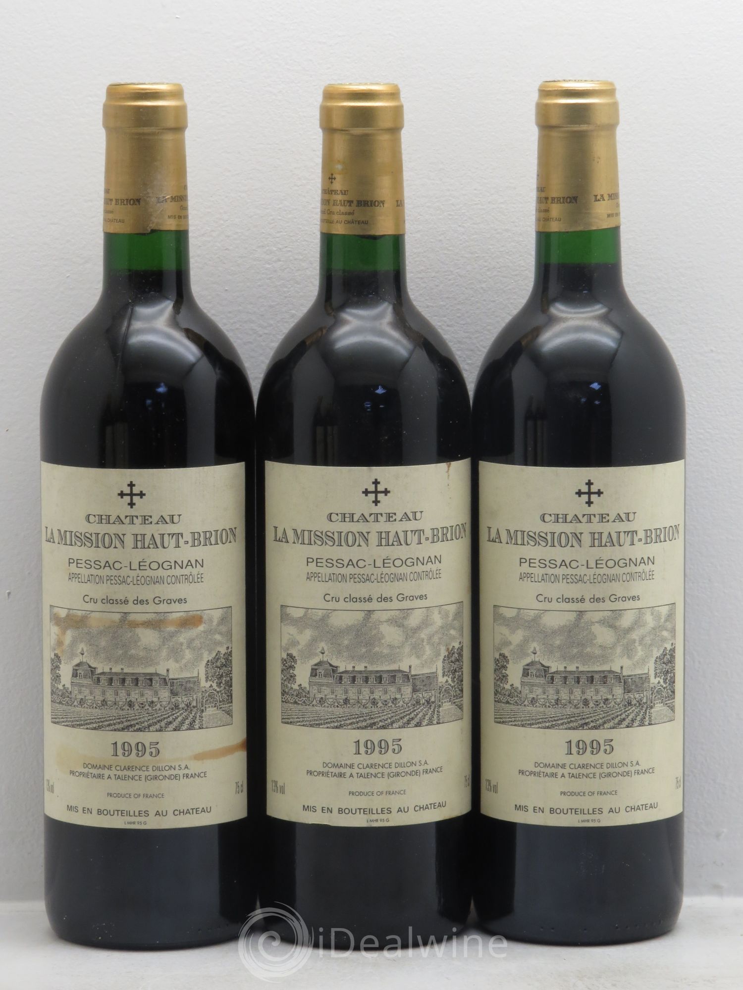 Château la Mission Haut-Brion Cru Classé de Graves 1995 - Lot de 6 bouteilles - 1