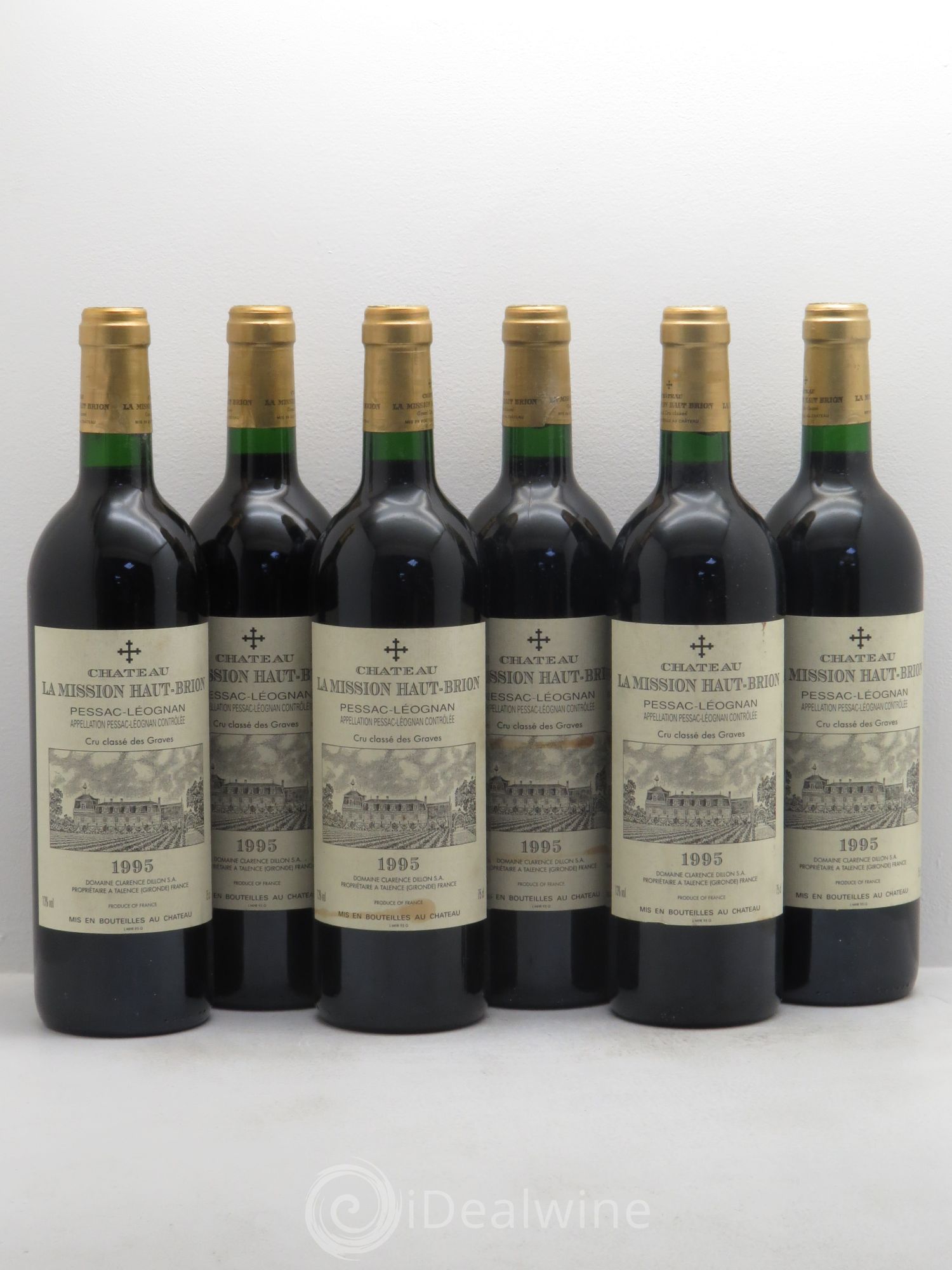 Château la Mission Haut-Brion Cru Classé de Graves 1995 - Lot de 6 bouteilles - 0