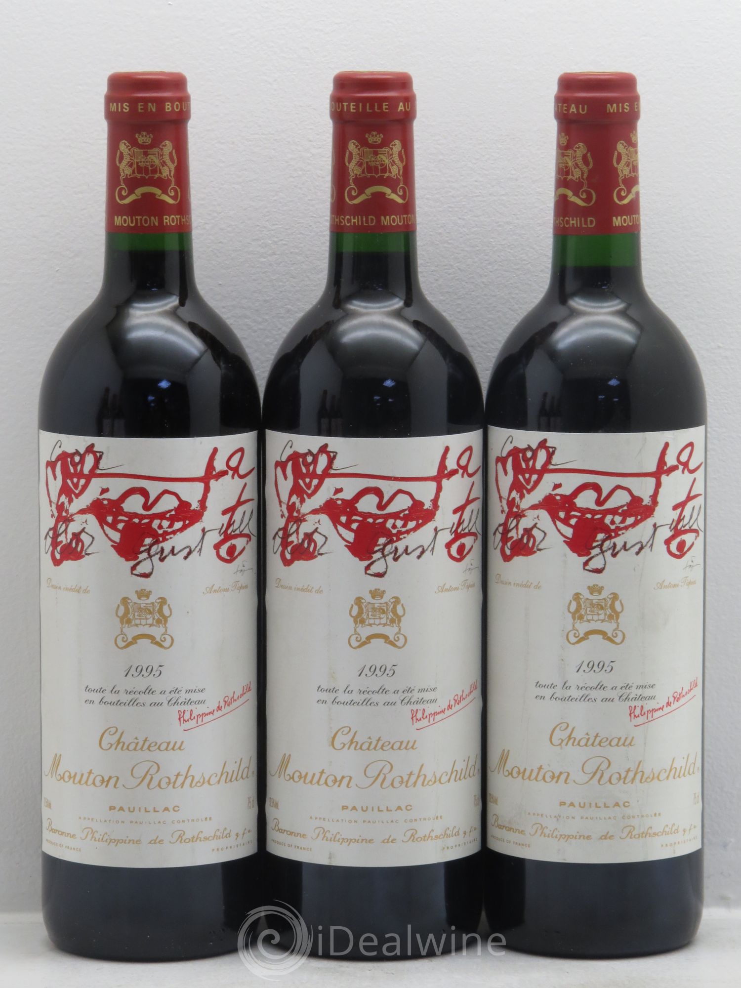 Château Mouton Rothschild 1er Grand Cru Classé 1995 - Lot de 6 bouteilles - 1
