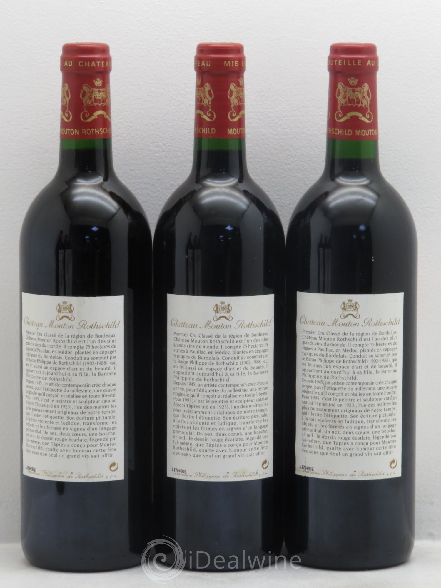 Château Mouton Rothschild 1er Grand Cru Classé 1995 - Lot de 6 bouteilles - 2