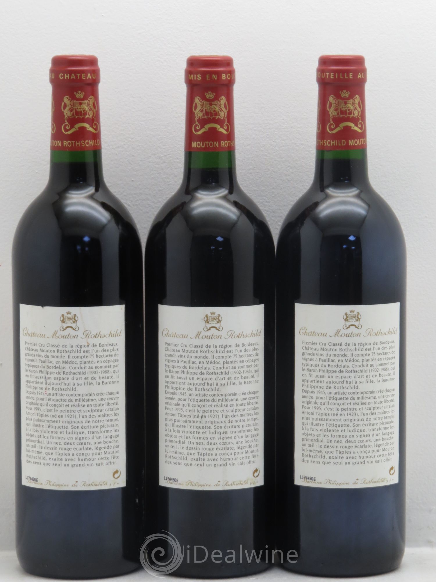 Château Mouton Rothschild 1er Grand Cru Classé 1995 - Lot de 6 bouteilles - 4