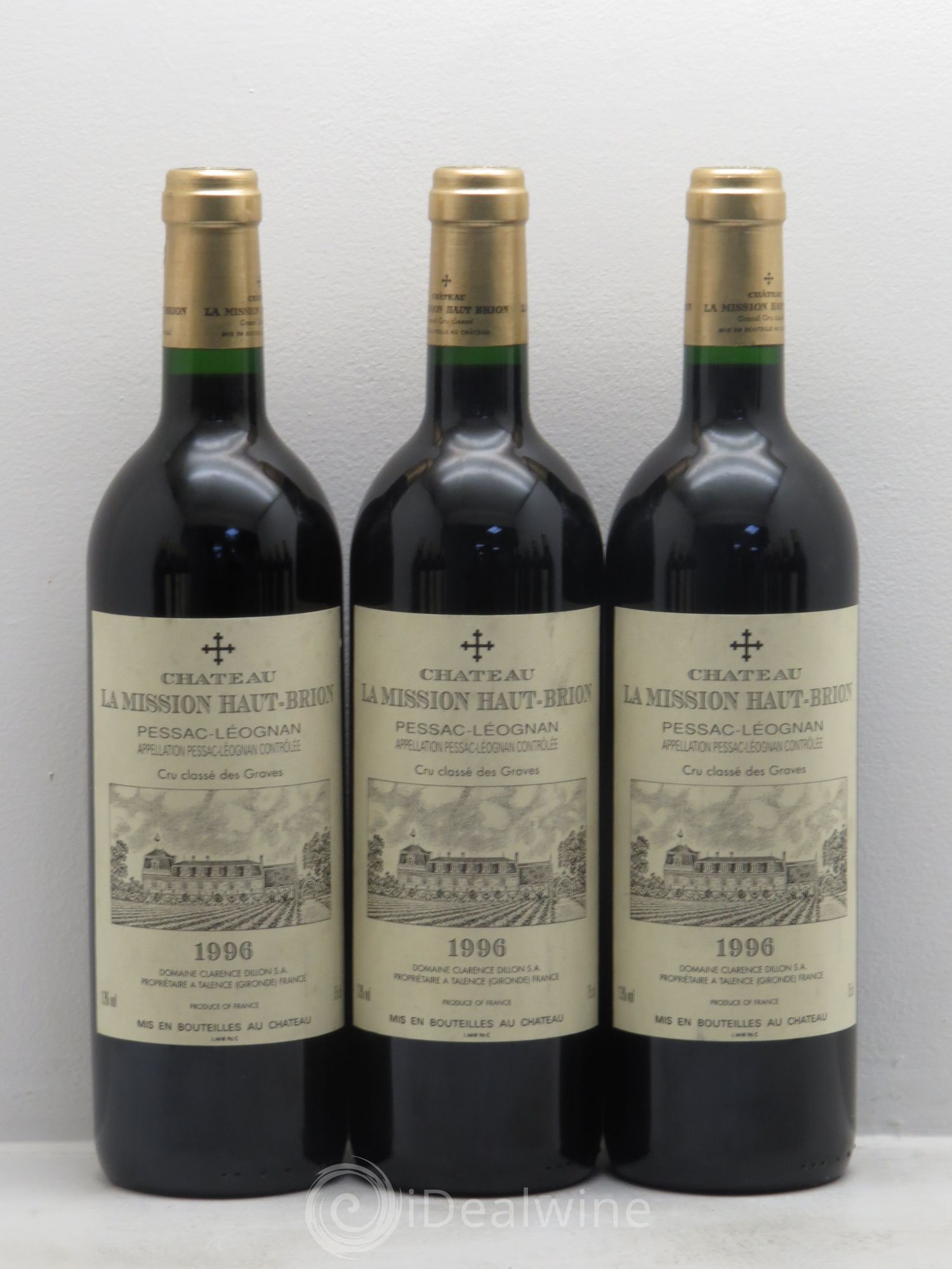 Château la Mission Haut-Brion Cru Classé de Graves 1996 - Lot de 12 bouteilles - 1