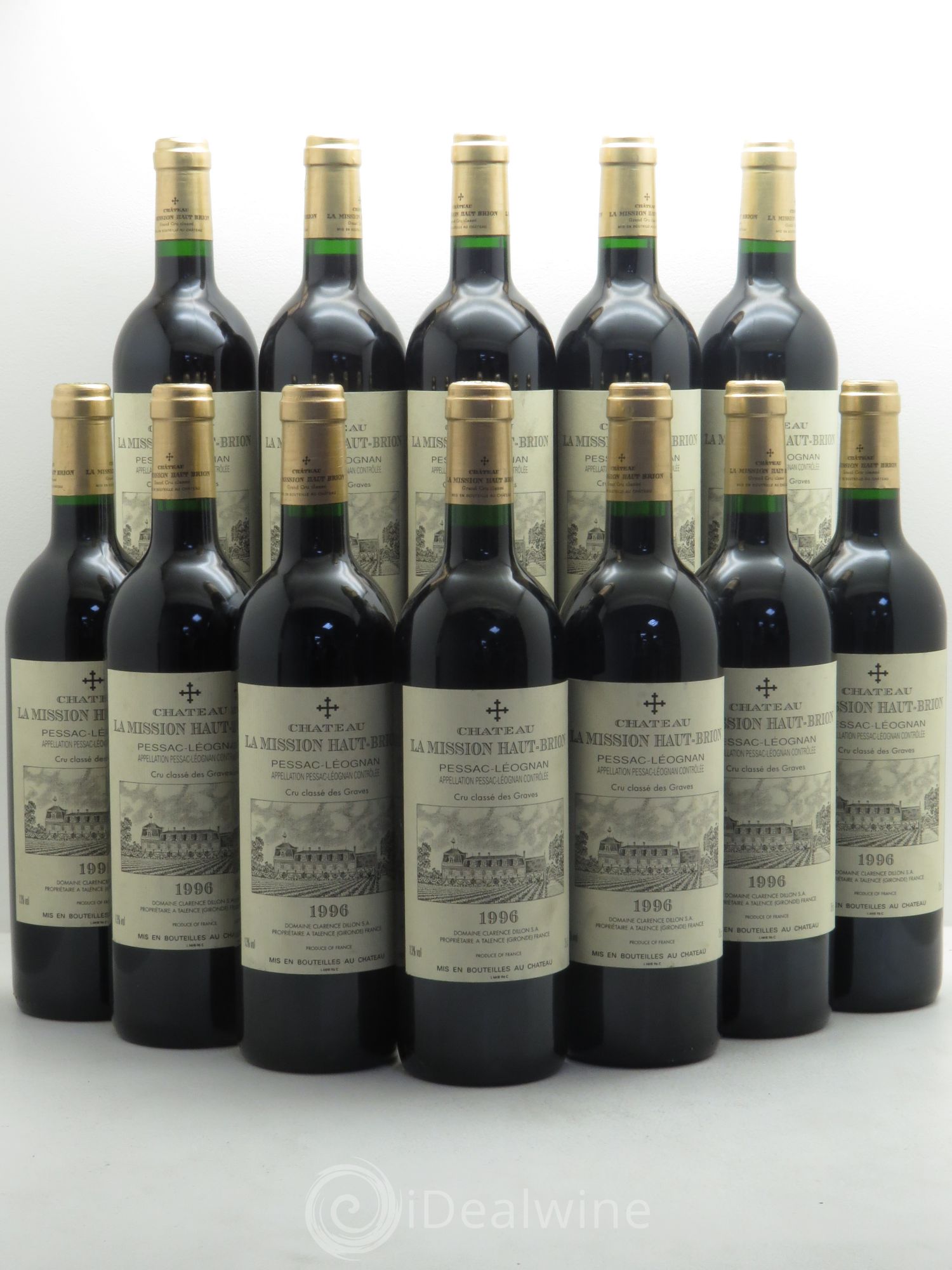 Château la Mission Haut-Brion Cru Classé de Graves 1996 - Lot de 12 bouteilles - 0