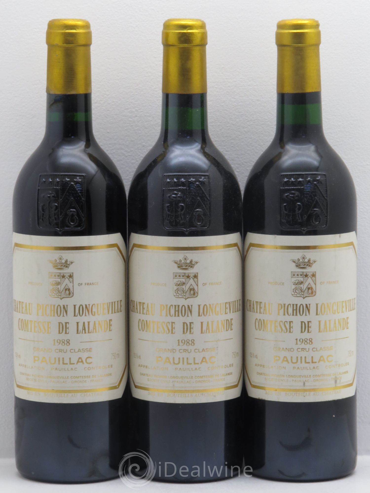 Château Pichon Longueville Comtesse de Lalande 2ème Grand Cru Classé 1988 - Lot de 3 bouteilles - 0