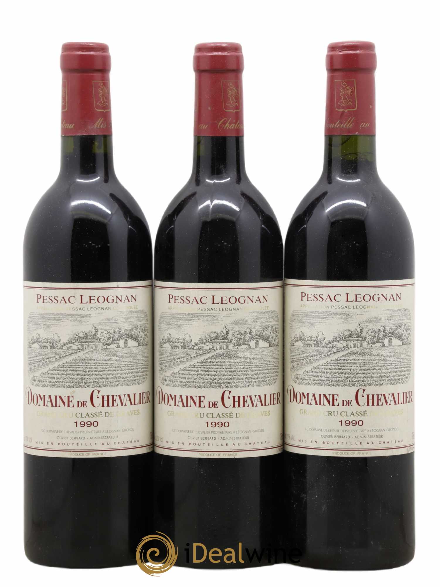 Domaine de Chevalier Cru Classé de Graves 1990 - Lot de 3 bouteilles - 0