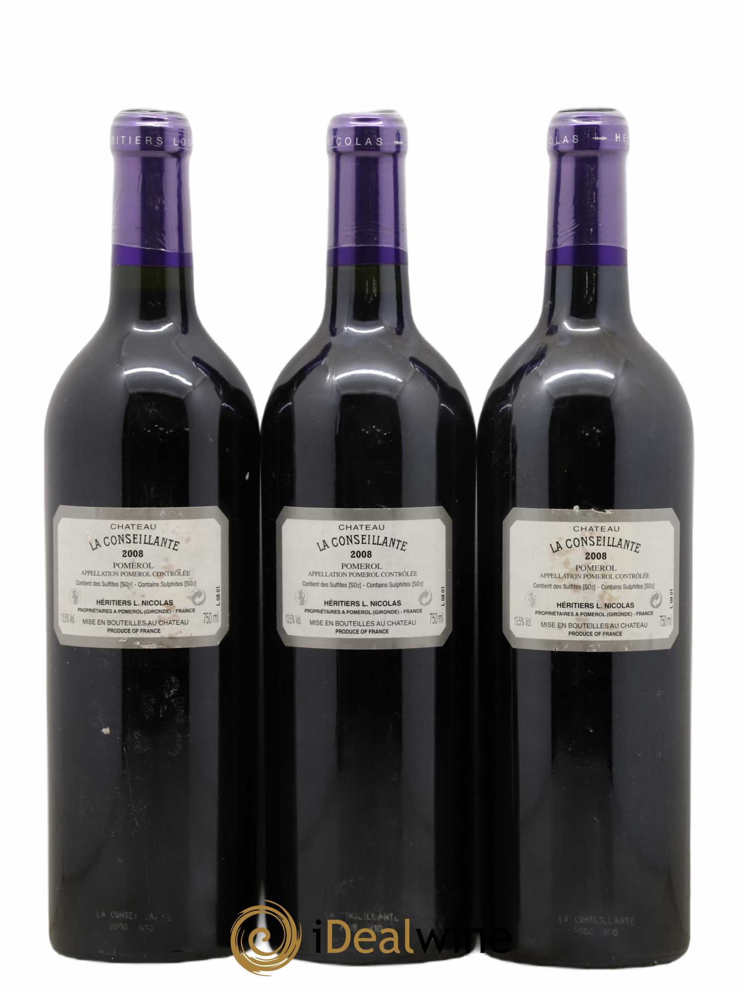 Château la Conseillante 2008 - Lot de 3 bouteilles - 1