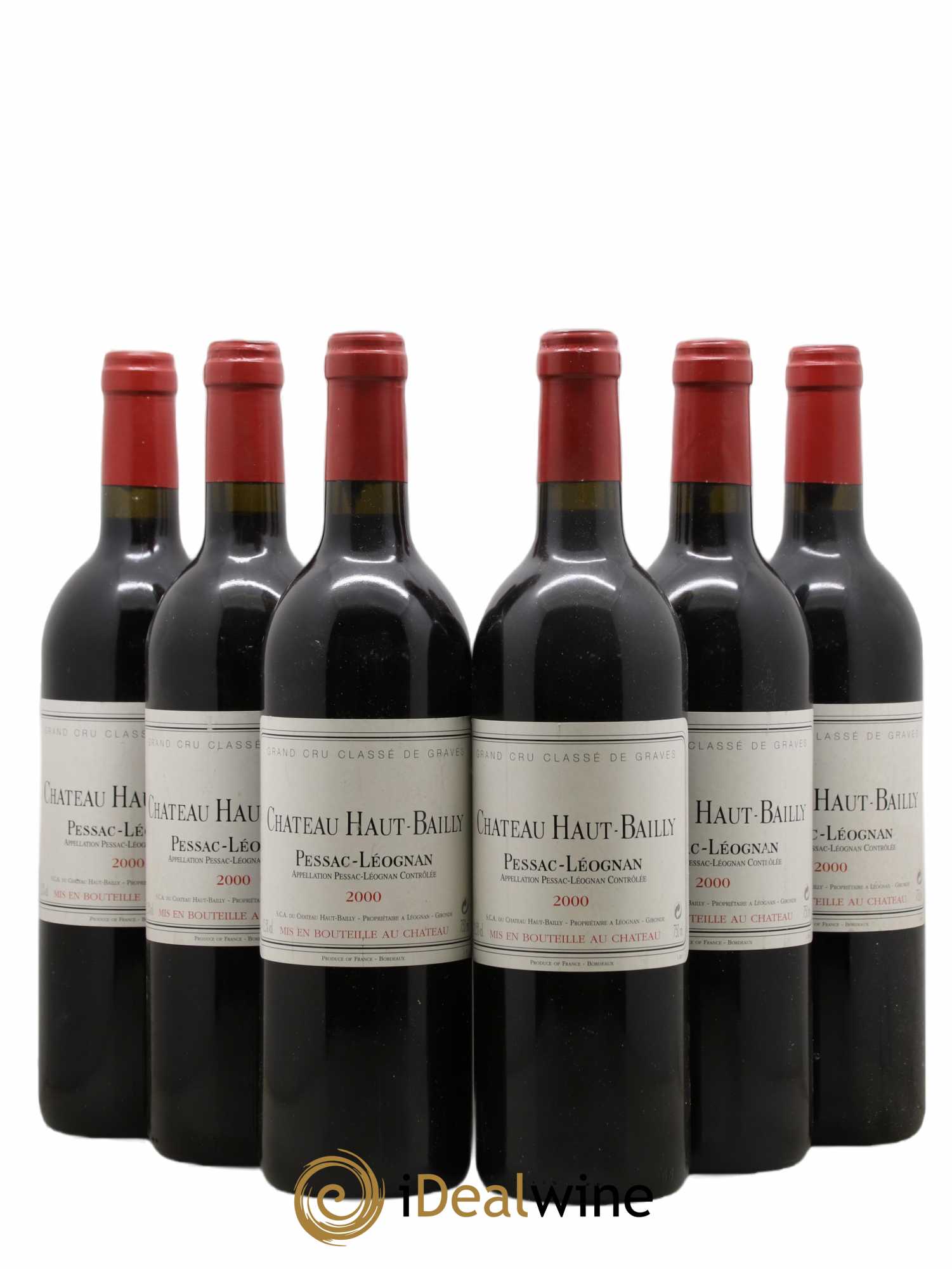Château Haut-Bailly Cru Classé de Graves 2000 - Lot de 6 bouteilles - 0
