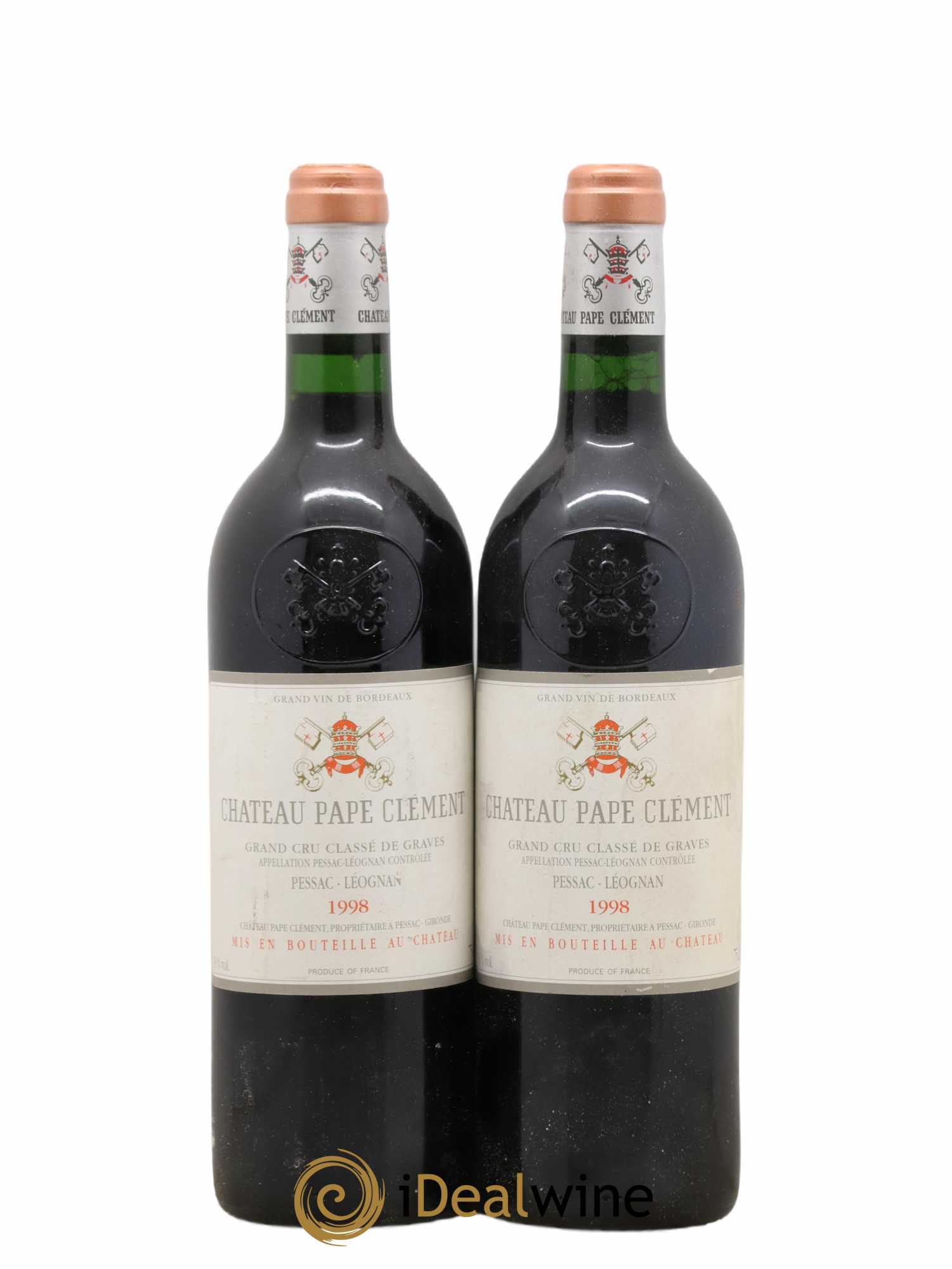 Château Pape Clément Cru Classé de Graves 1998 - Lot de 2 bouteilles - 0