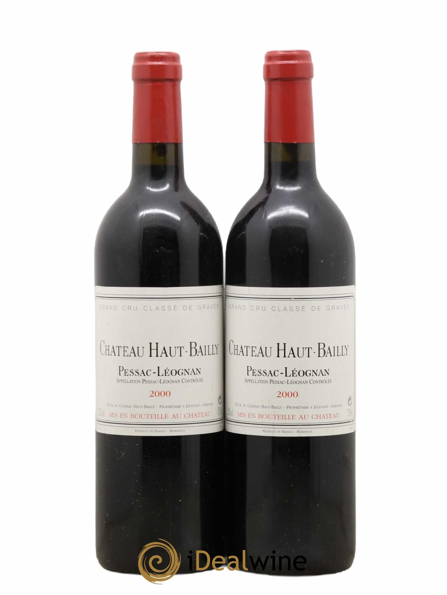 Château Haut-Bailly Cru Classé de Graves 2000 - Lot de 2 bouteilles - 0