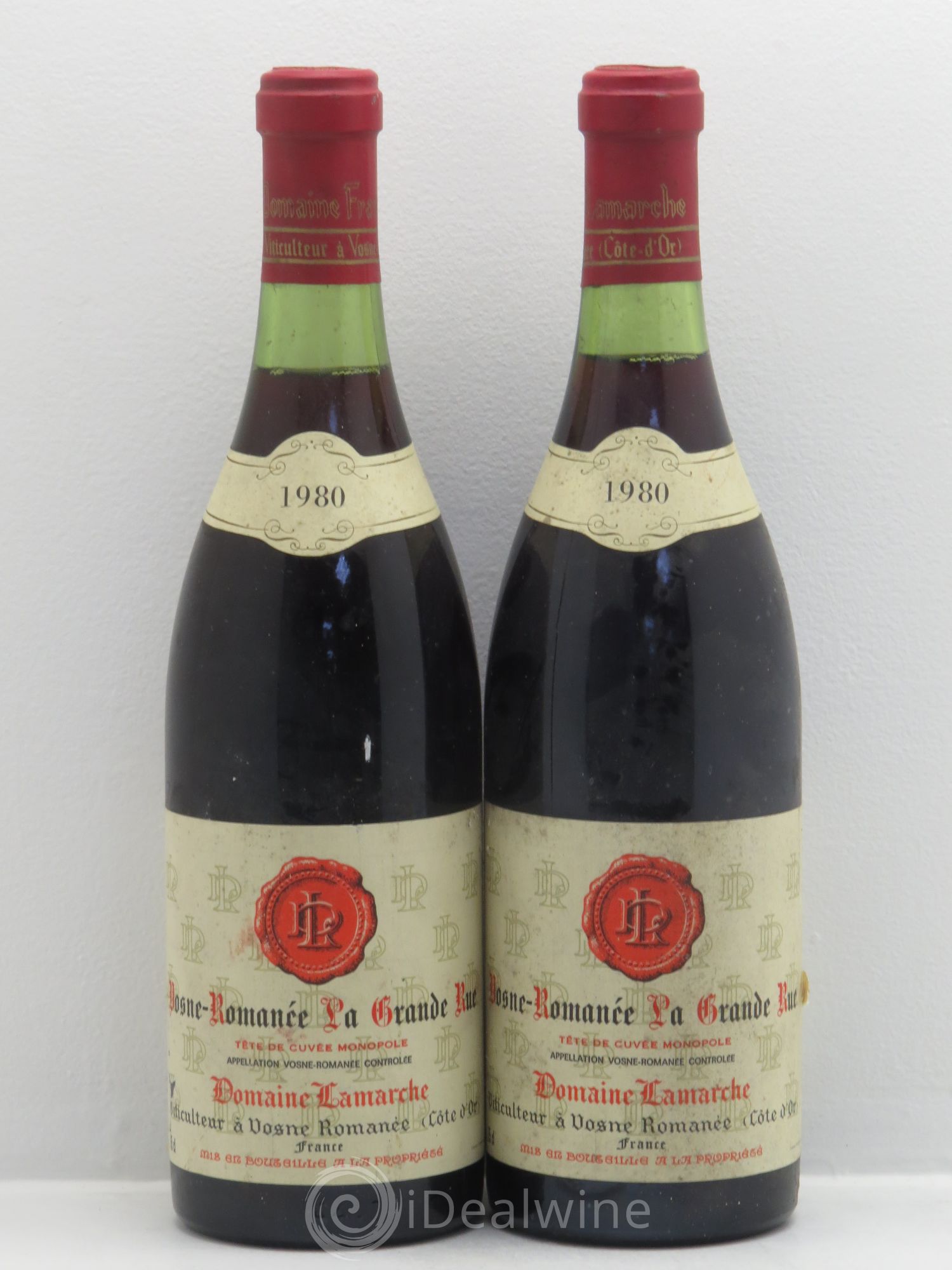 Vosne-Romanée Lamarche (Domaine) La Grande Rue Tête de Cuvée 1980 - Lot de 2 bouteilles - 0