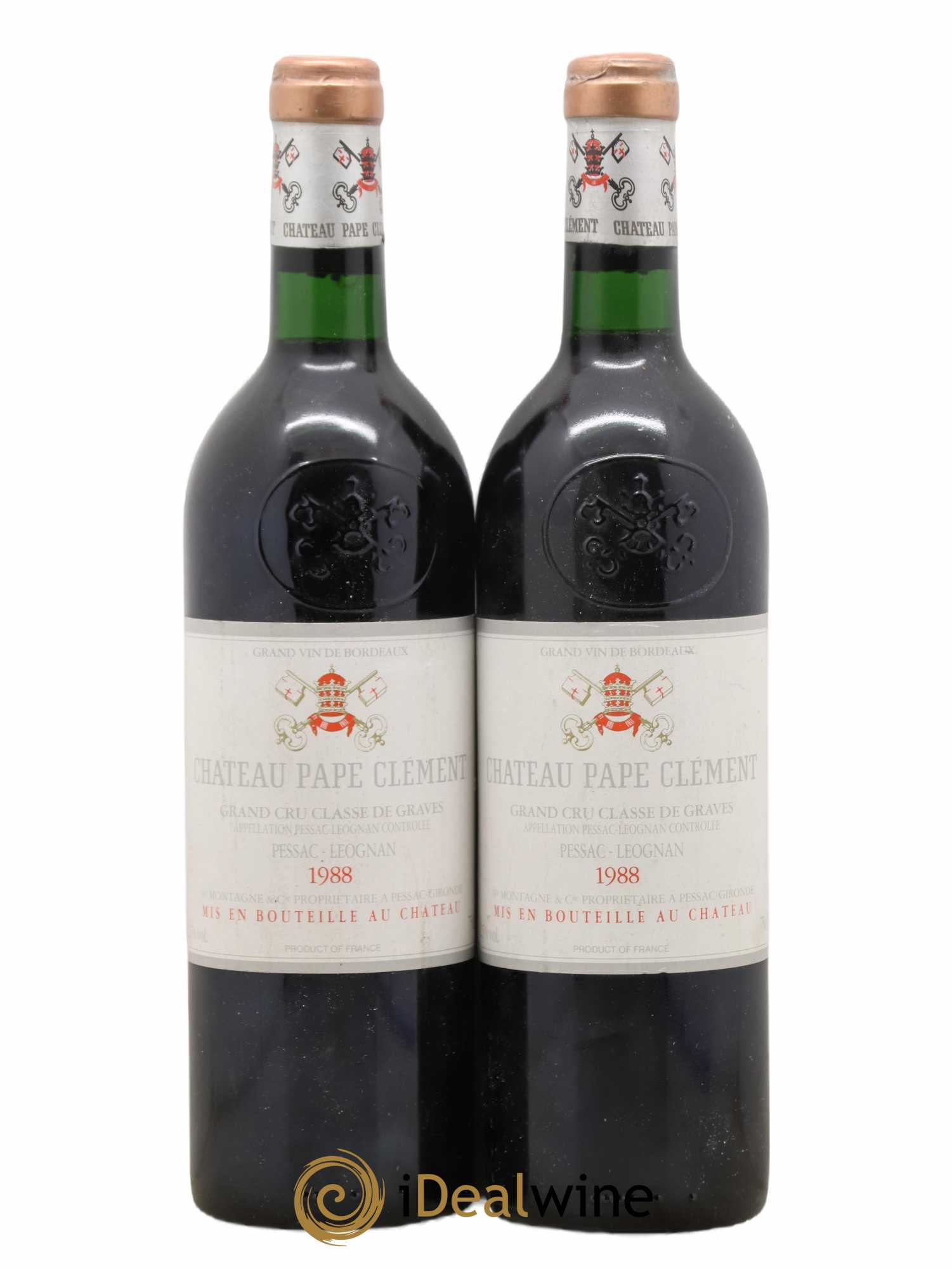 Château Pape Clément Cru Classé de Graves 1988 - Lot de 2 bouteilles - 0