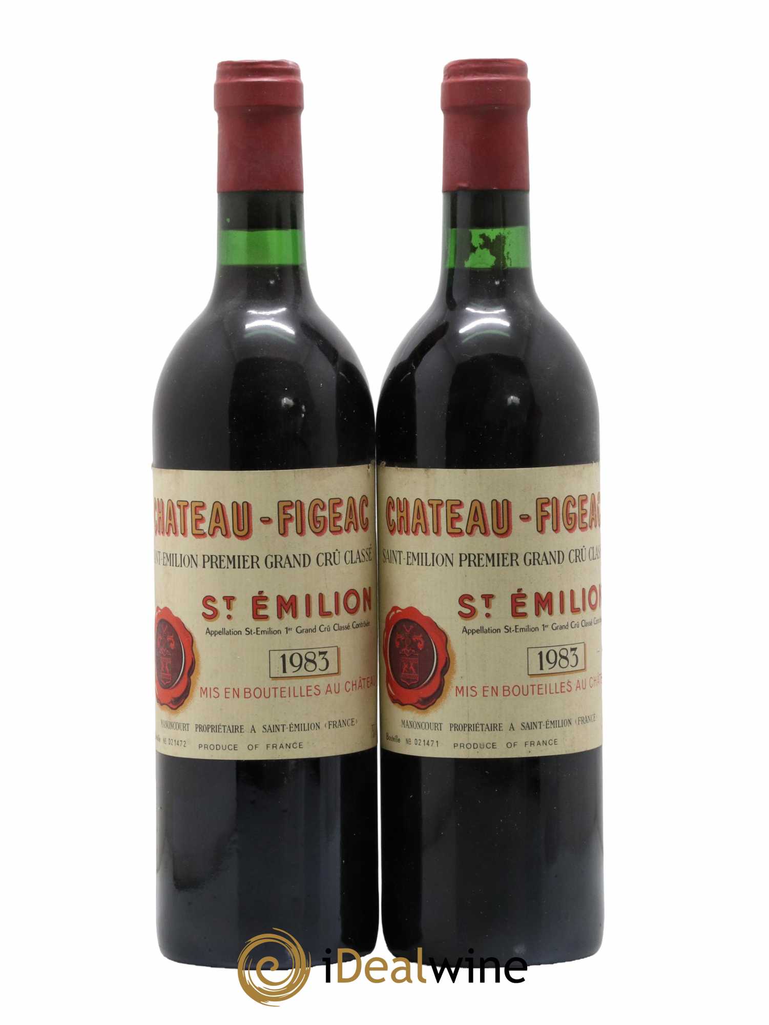Château Figeac 1er Grand Cru Classé A 1983 - Lot de 2 bouteilles - 0