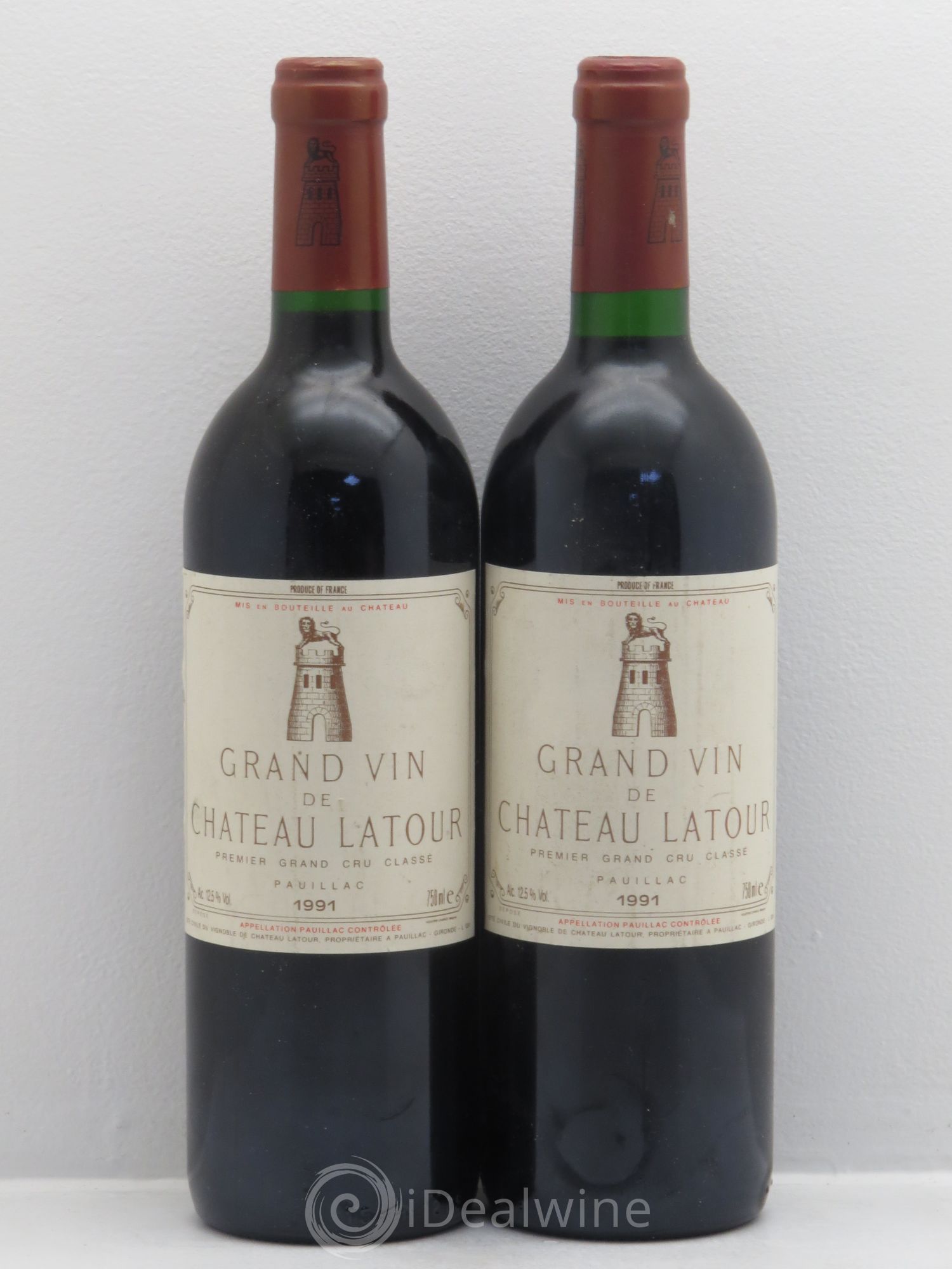 Château Latour 1er Grand Cru Classé 1991 - Lot de 2 bouteilles - 0