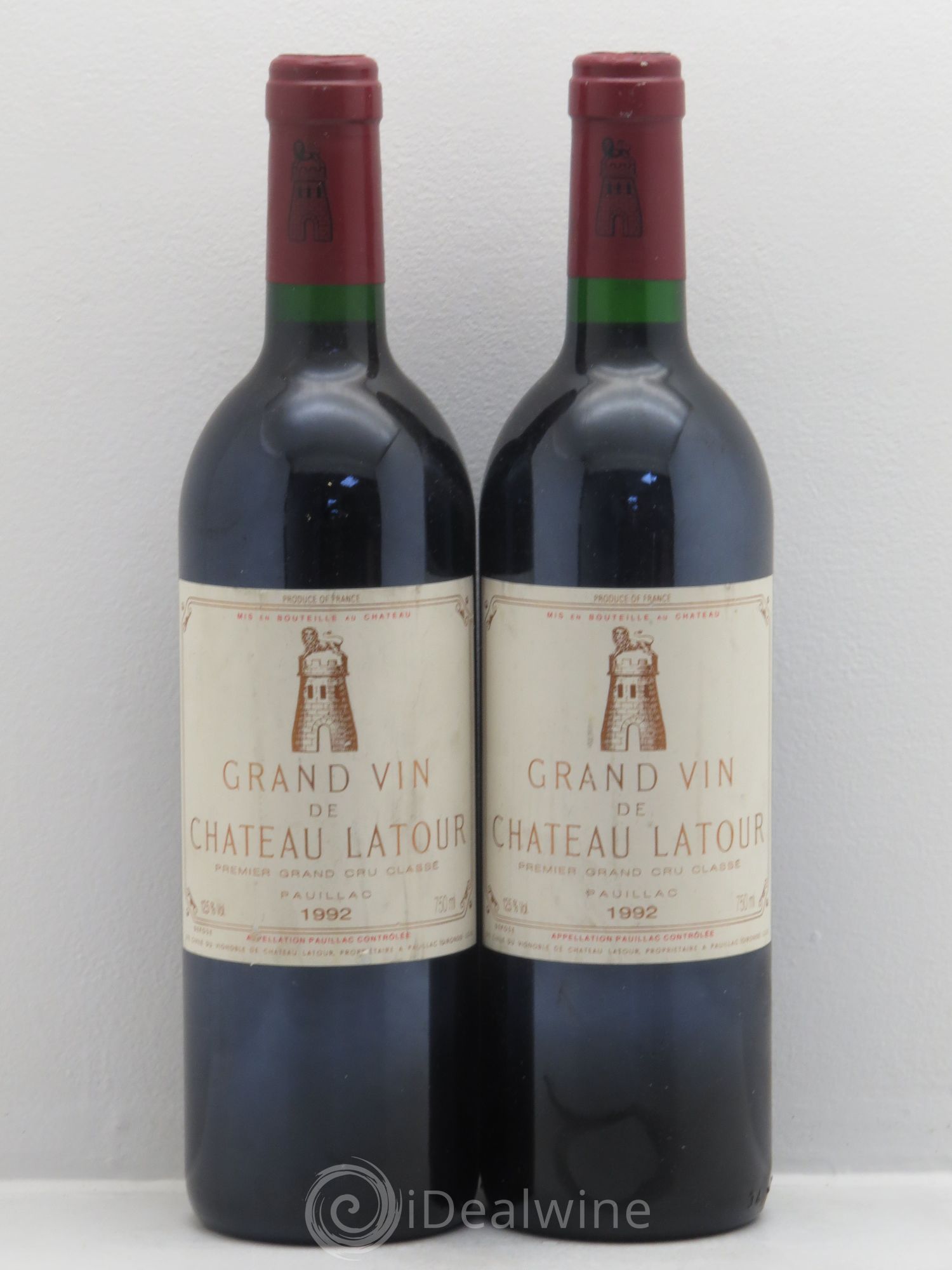 Château Latour 1er Grand Cru Classé 1992 - Lot de 2 bouteilles - 0