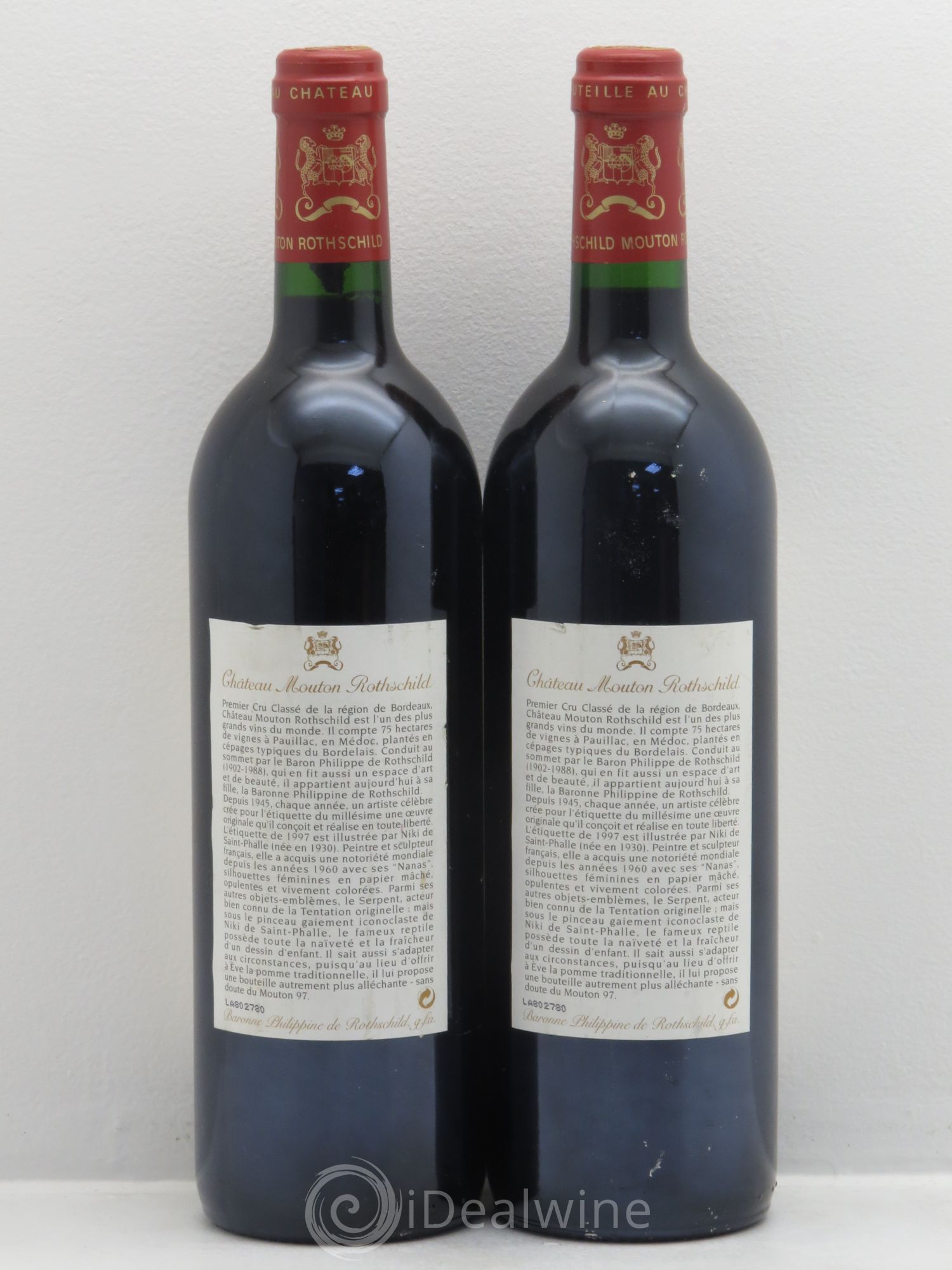Château Mouton Rothschild 1er Grand Cru Classé 1997 - Lot de 2 bouteilles - 1