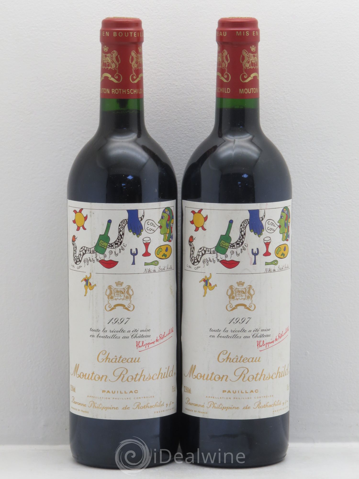 Château Mouton Rothschild 1er Grand Cru Classé 1997 - Lot de 2 bouteilles - 0