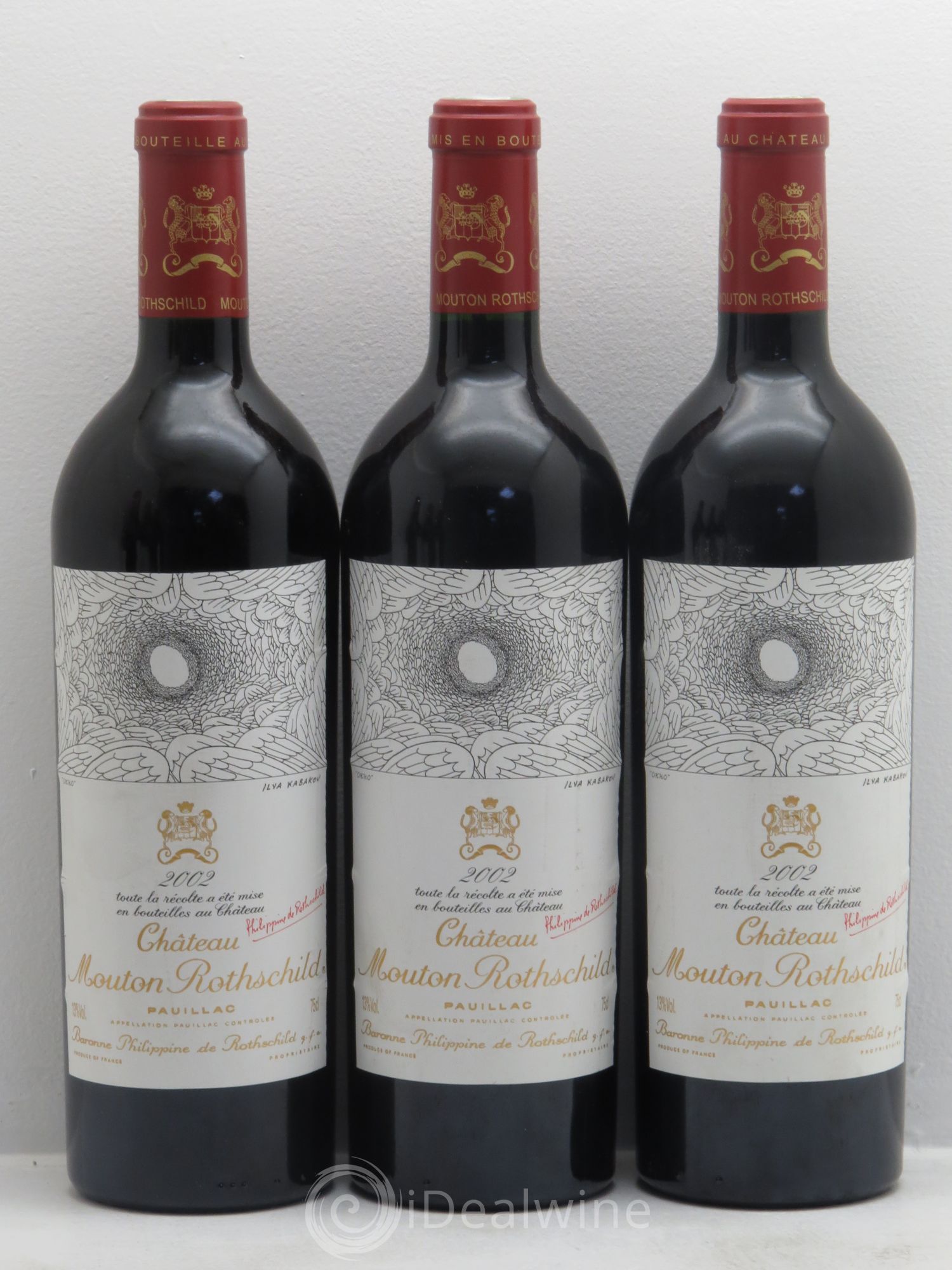 Château Mouton Rothschild 1er Grand Cru Classé 2002 - Lot de 6 bouteilles - 1