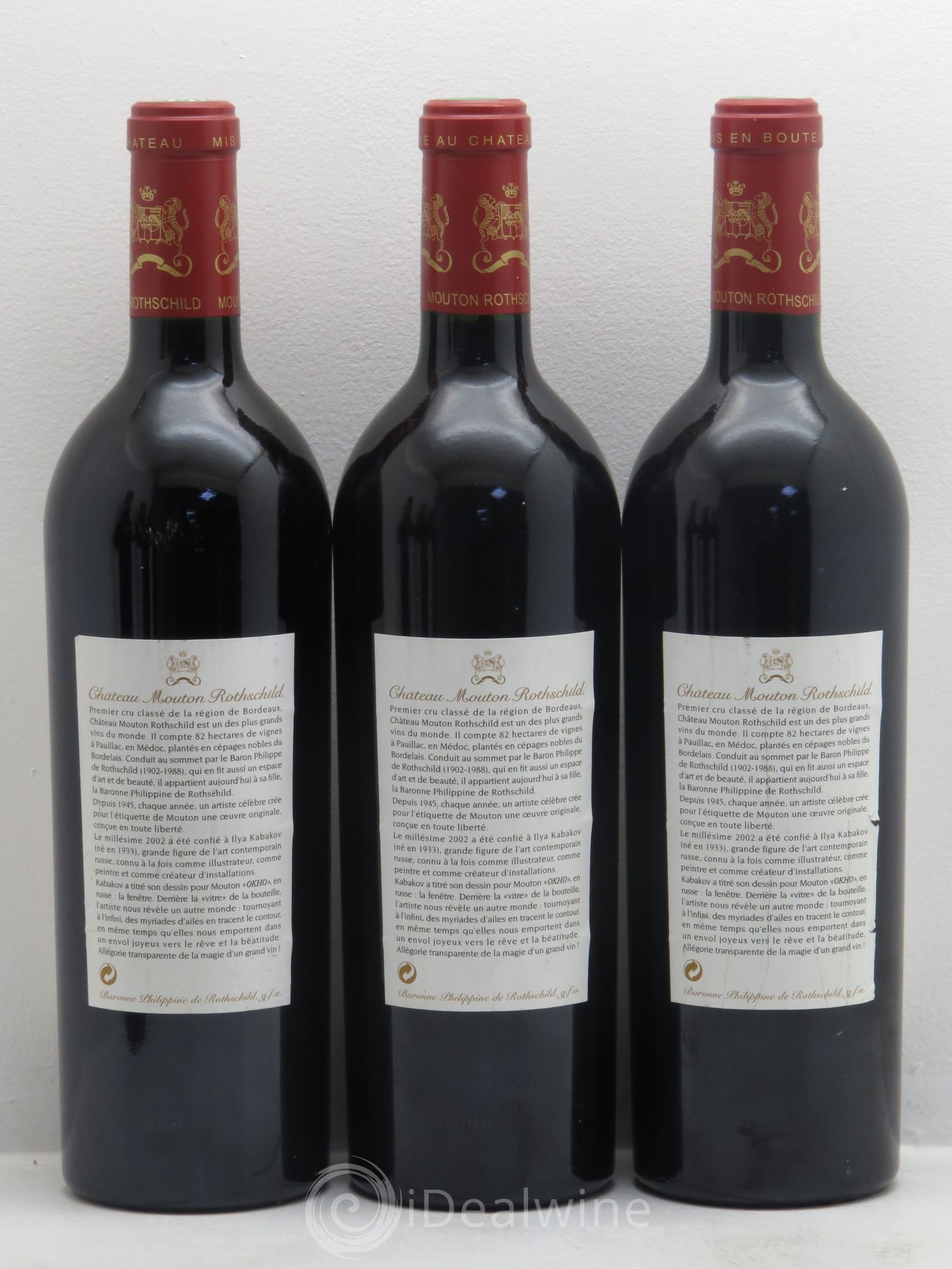 Château Mouton Rothschild 1er Grand Cru Classé 2002 - Lot de 6 bouteilles - 2