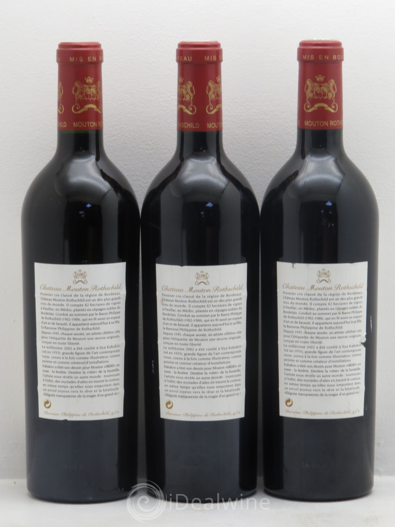Château Mouton Rothschild 1er Grand Cru Classé 2002 - Lot de 6 bouteilles - 4