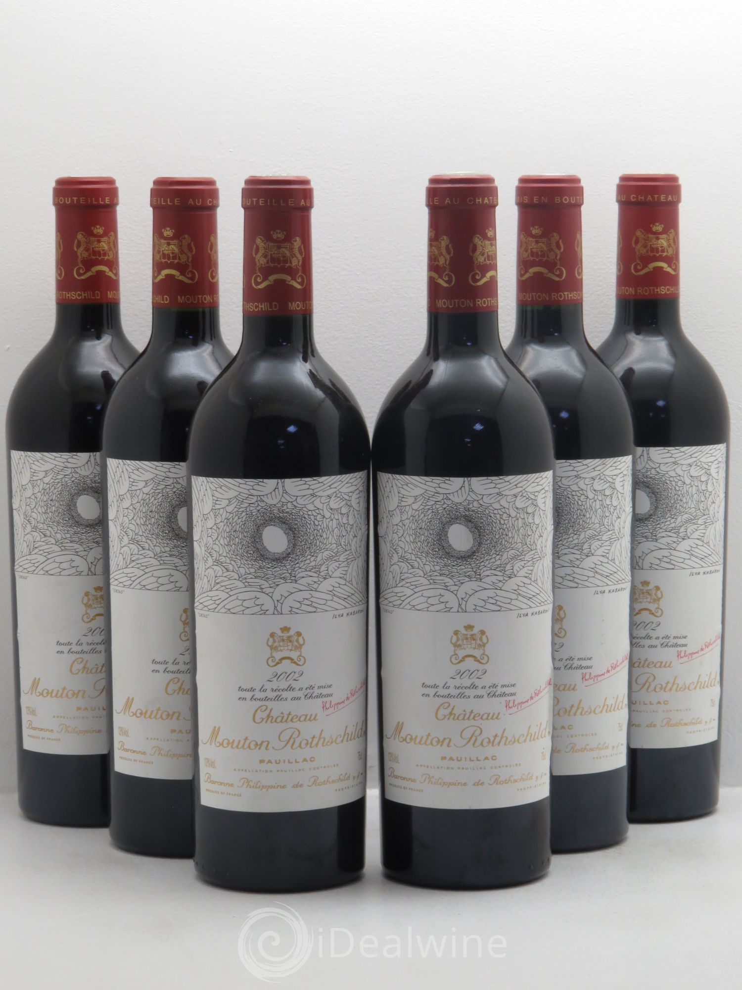 Château Mouton Rothschild 1er Grand Cru Classé 2002 - Lot de 6 bouteilles - 0