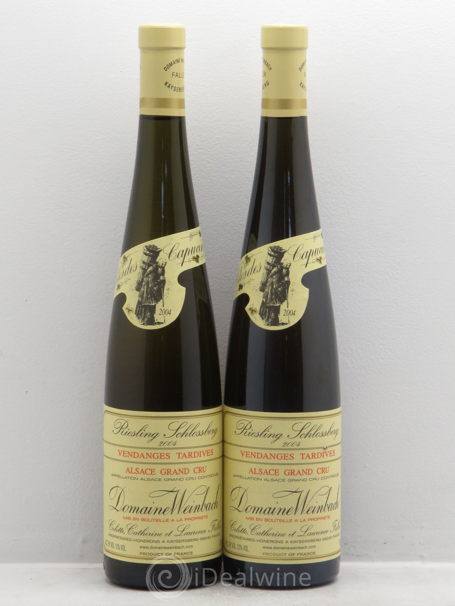 Alsace Grand Cru Schlossberg Riesling Weinbach (Domaine) vendanges tardives 2004 - Posten von 2 Flaschen - 0