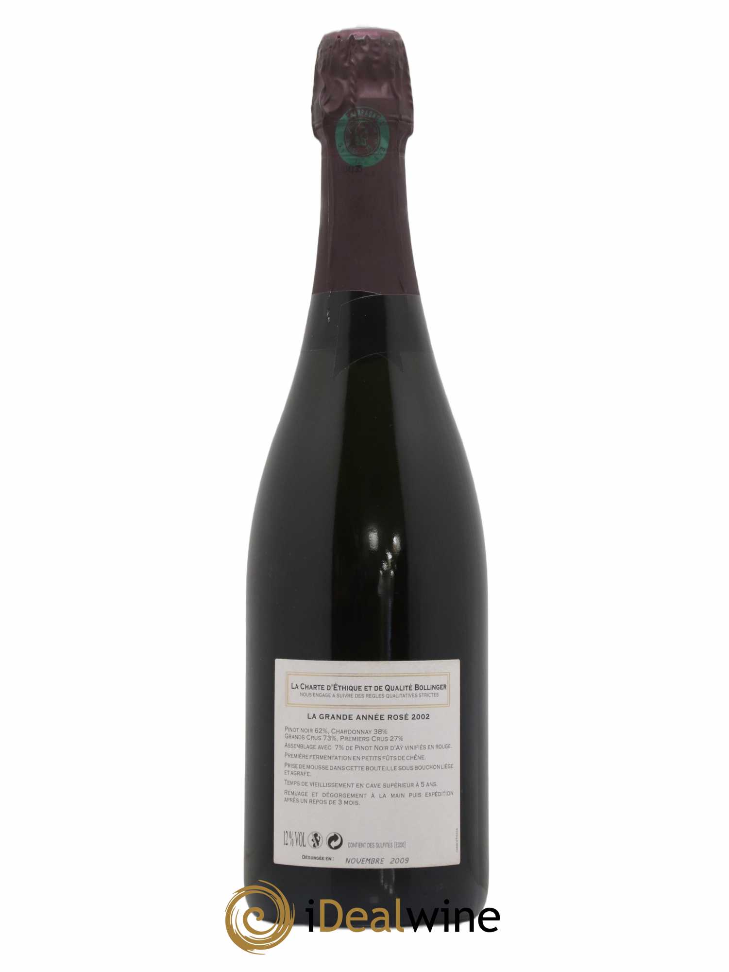Grande Année Brut Bollinger 2002 - Lot de 1 bouteille - 1