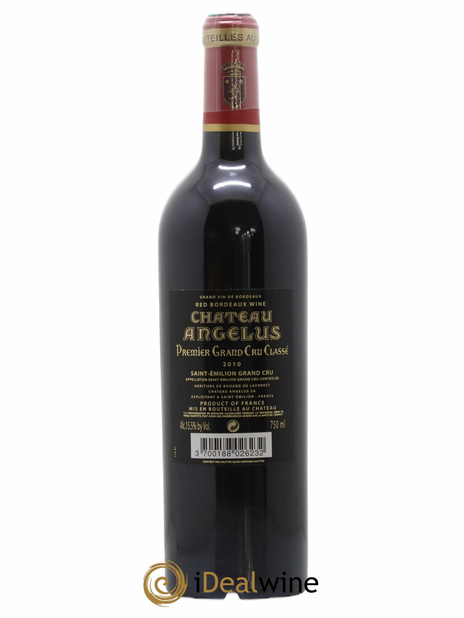 Château Angélus 1er Grand Cru Classé A 2010 - Lot de 1 bouteille - 1