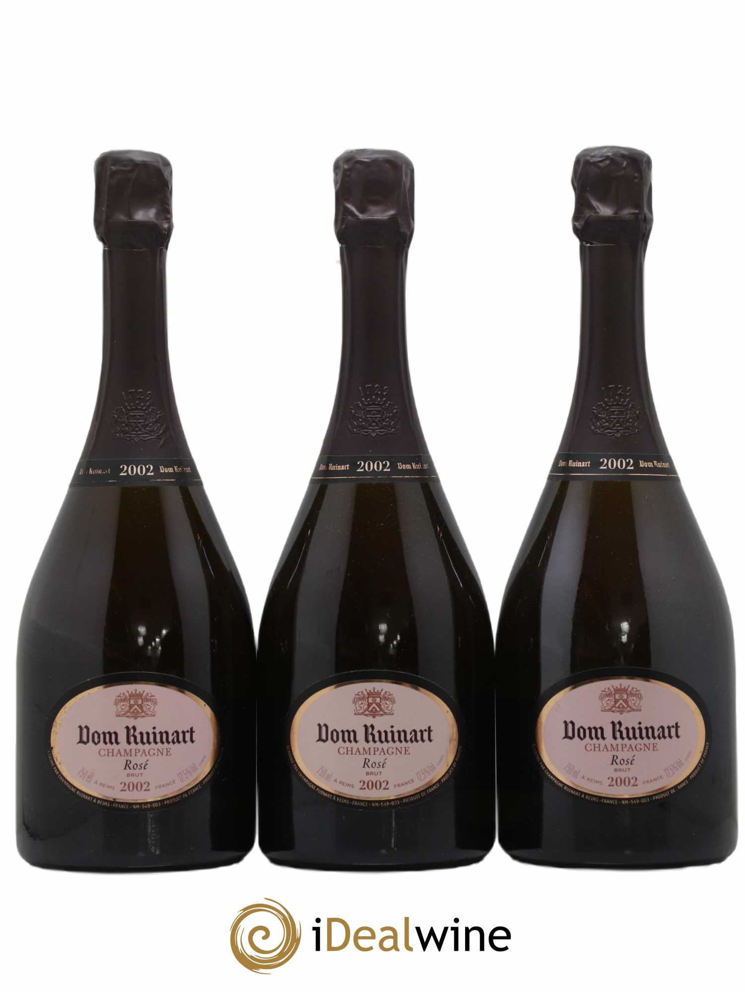 Dom Ruinart Brut Ruinart 2002 - Lot of 3 bottles - 0