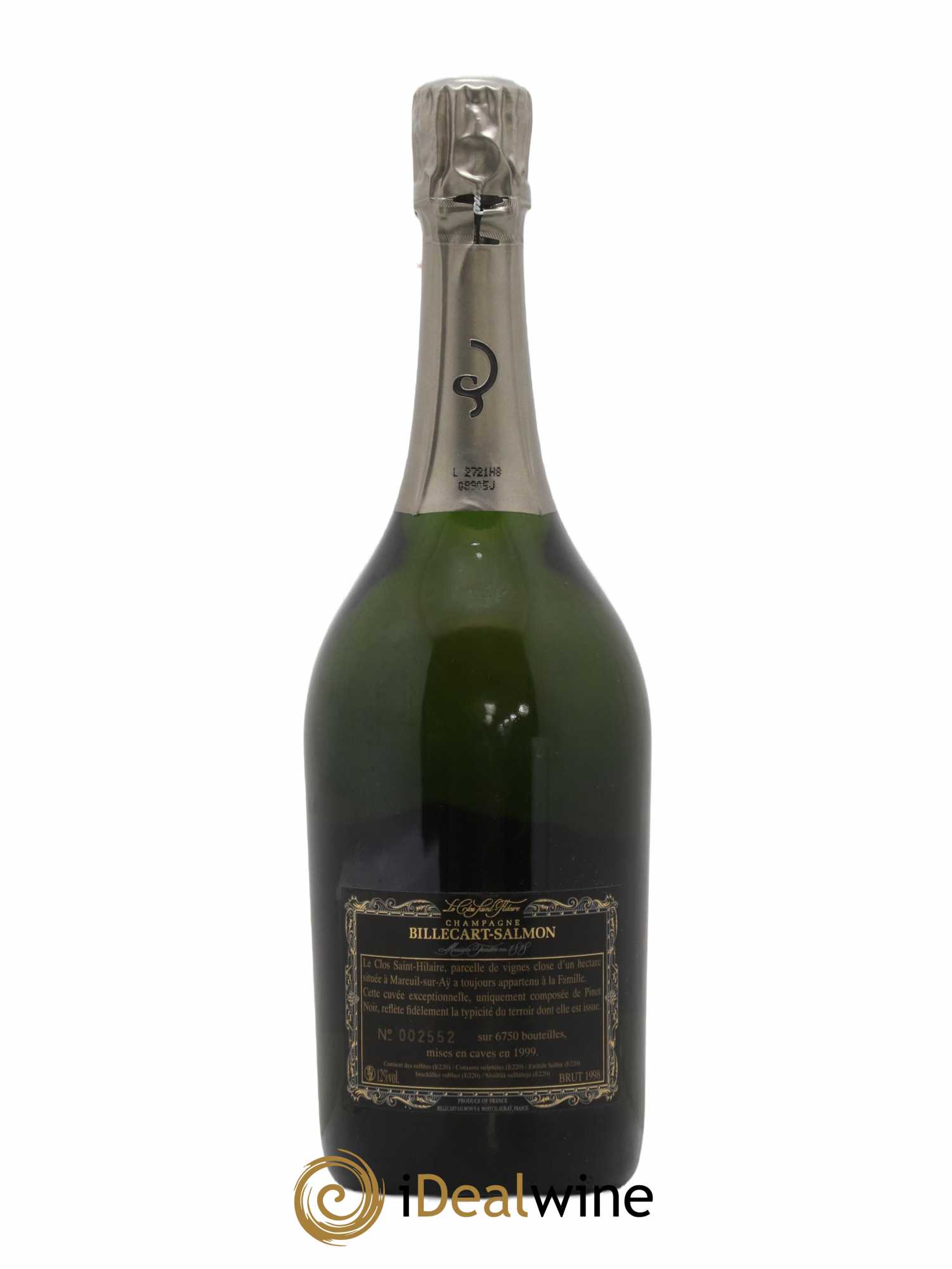 Le Clos Saint-Hilaire  Billecart-Salmon 1998 - Lot de 1 bouteille - 1