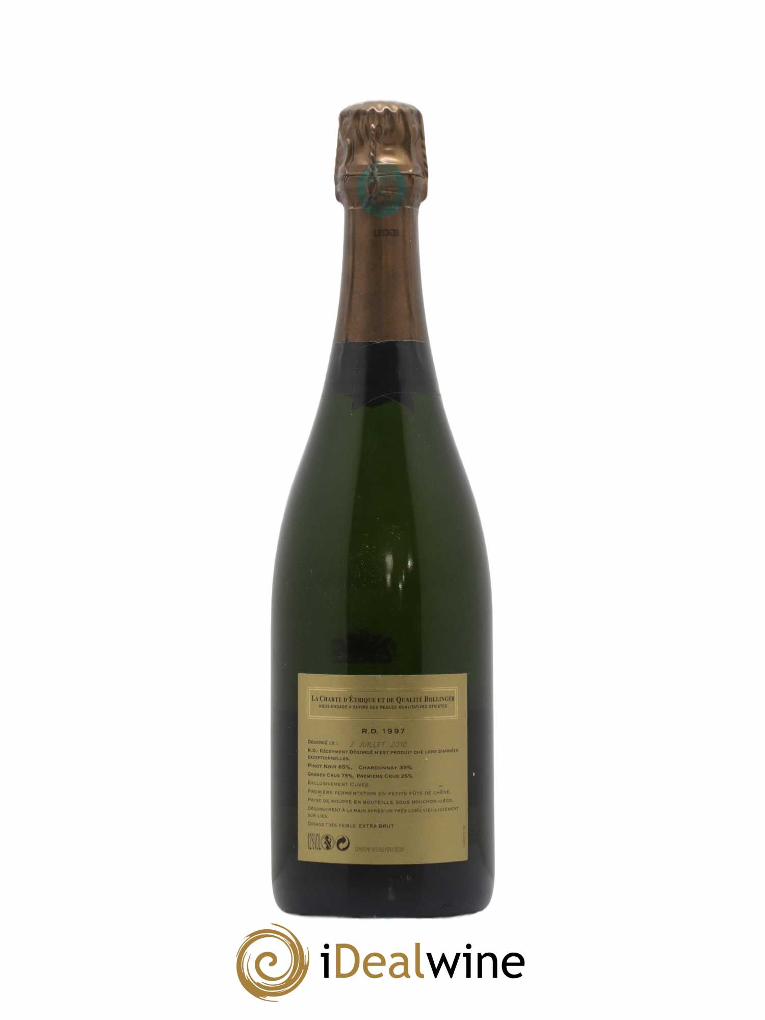R.D. Extra-Brut Bollinger 1997 - Lot de 1 bouteille - 1