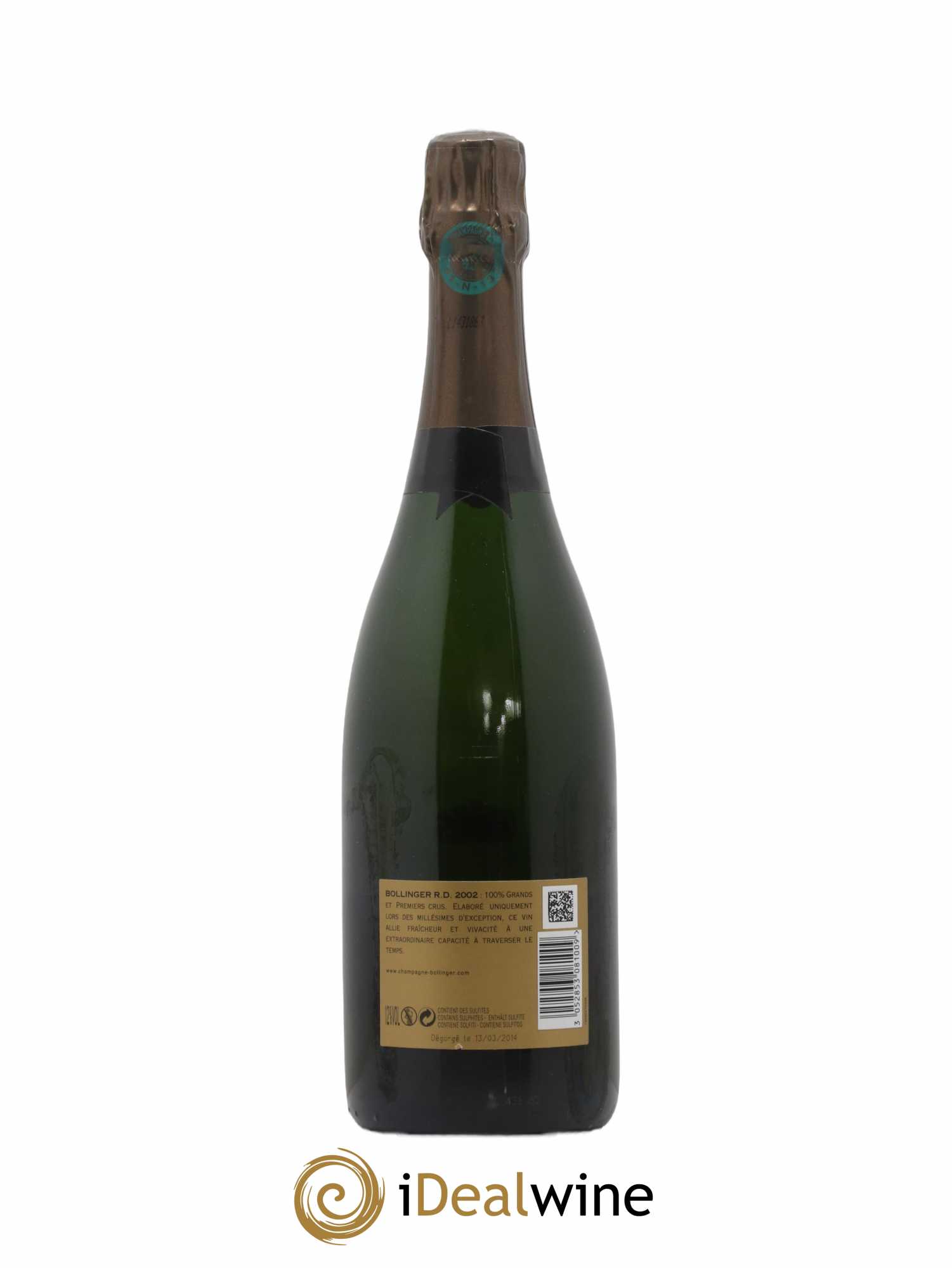 R.D. Extra-Brut Bollinger 2002 - Lot de 1 bouteille - 1
