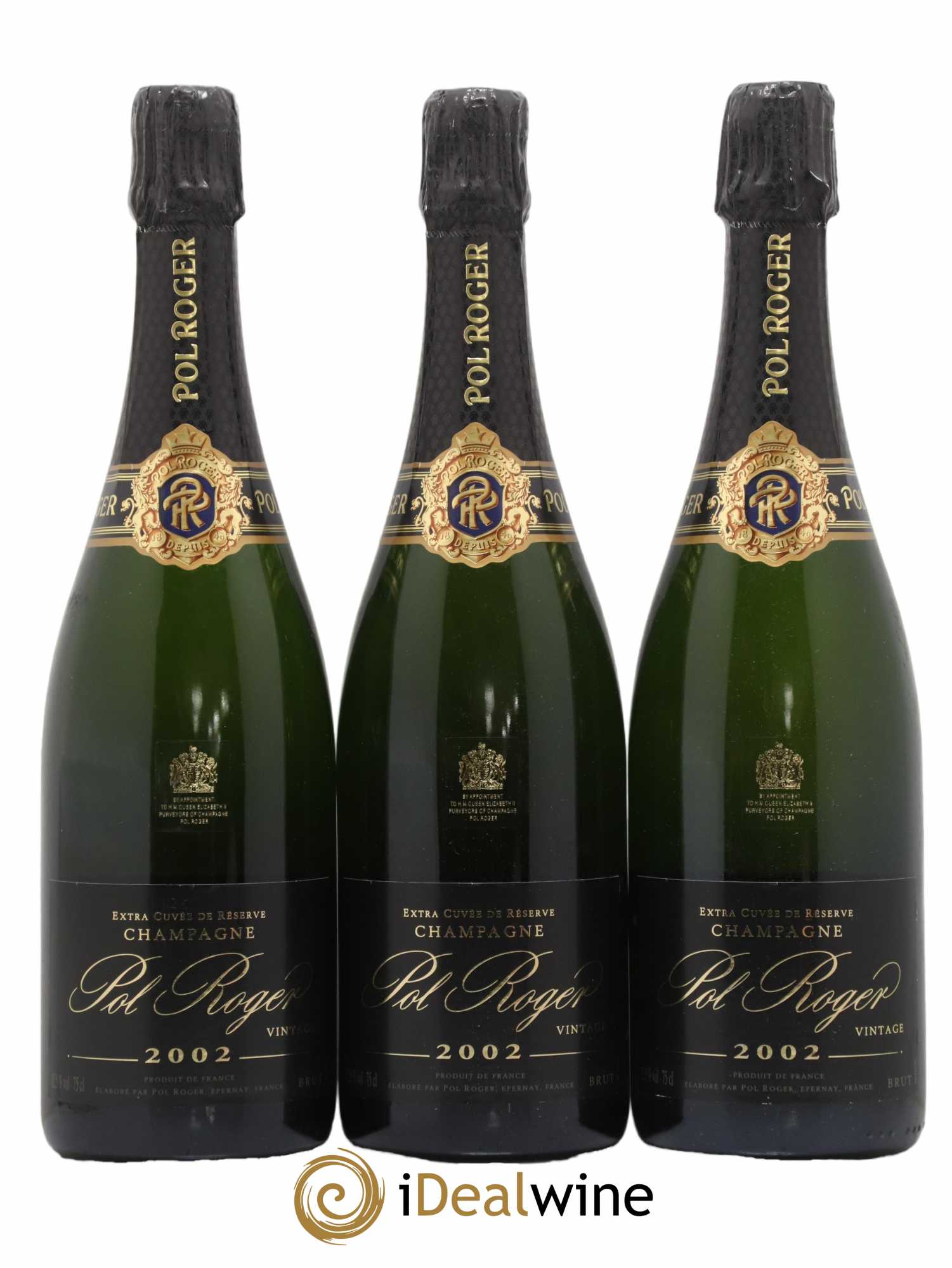 Brut Vintage Pol Roger 2002 - Lot de 3 bouteilles - 0
