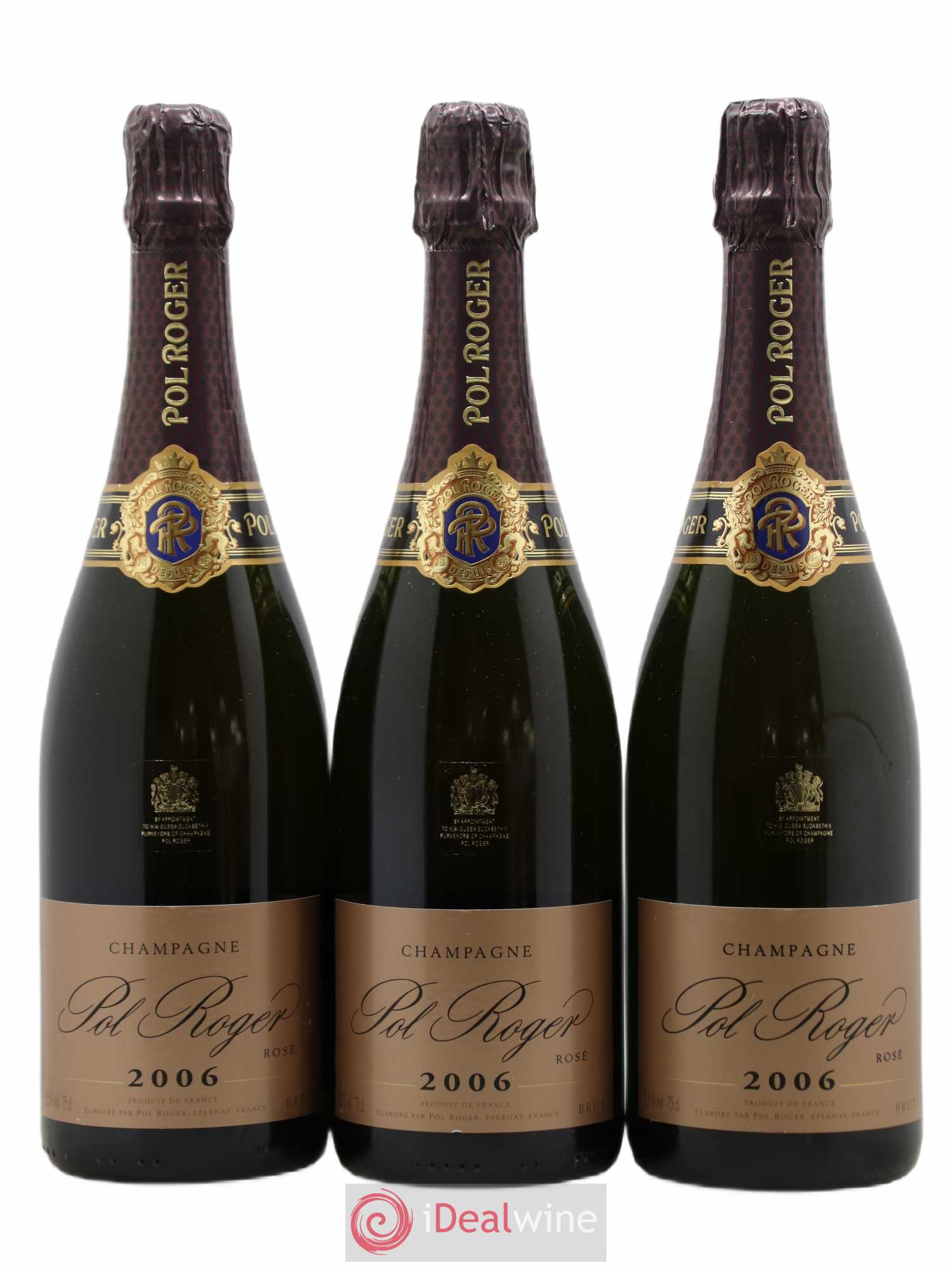 Rosé Brut Pol Roger 2006 - Lot de 3 bouteilles - 0