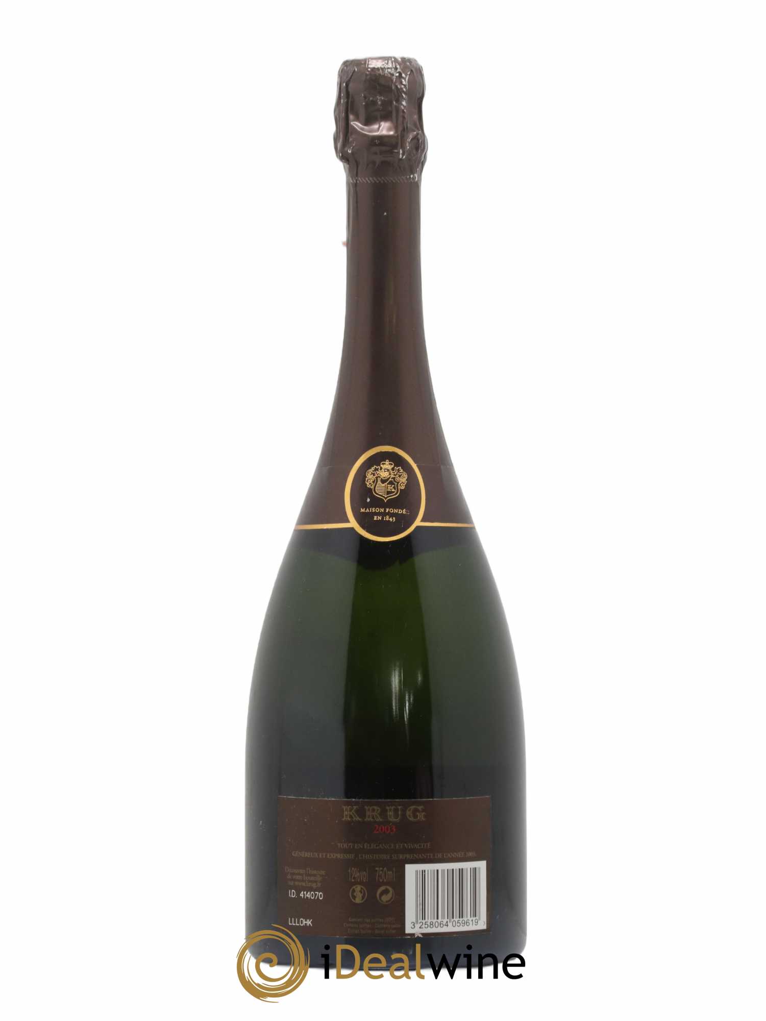 Vintage Krug 2003 - Lot de 1 bouteille - 1