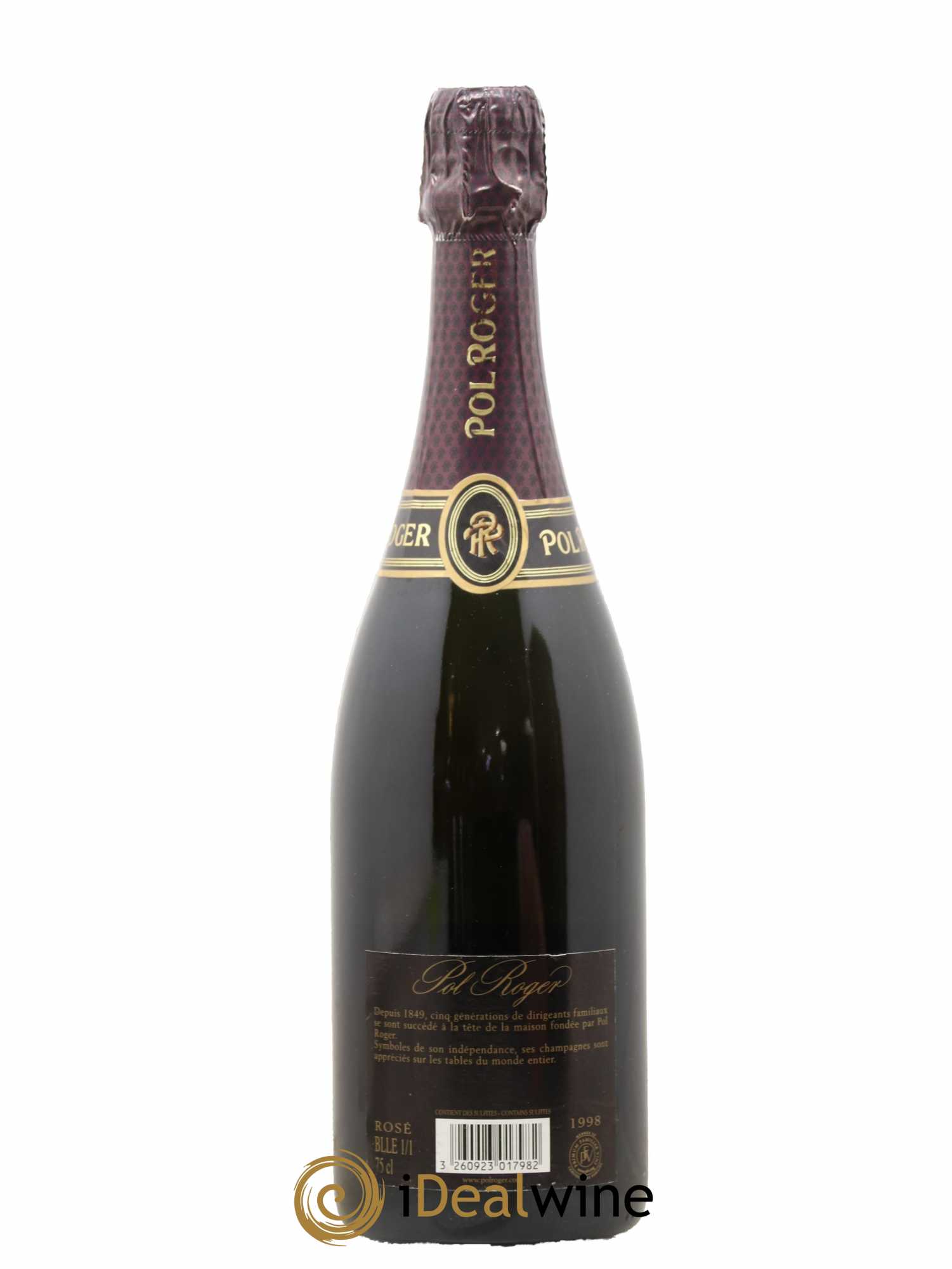 Rosé Brut Pol Roger 1998 - Lot de 1 bouteille - 2
