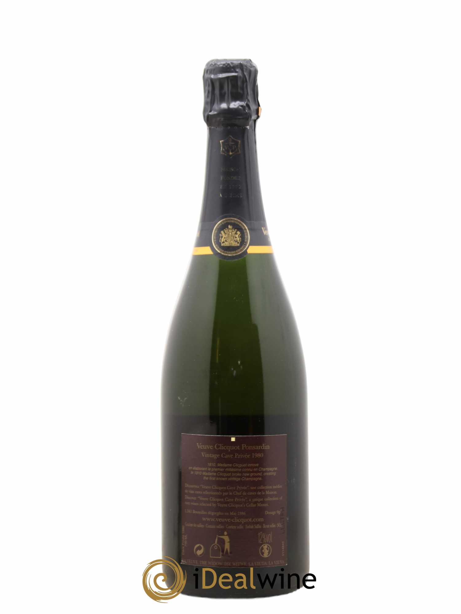 Cave privée Brut Veuve Clicquot 1980 - Lot de 1 bouteille - 2