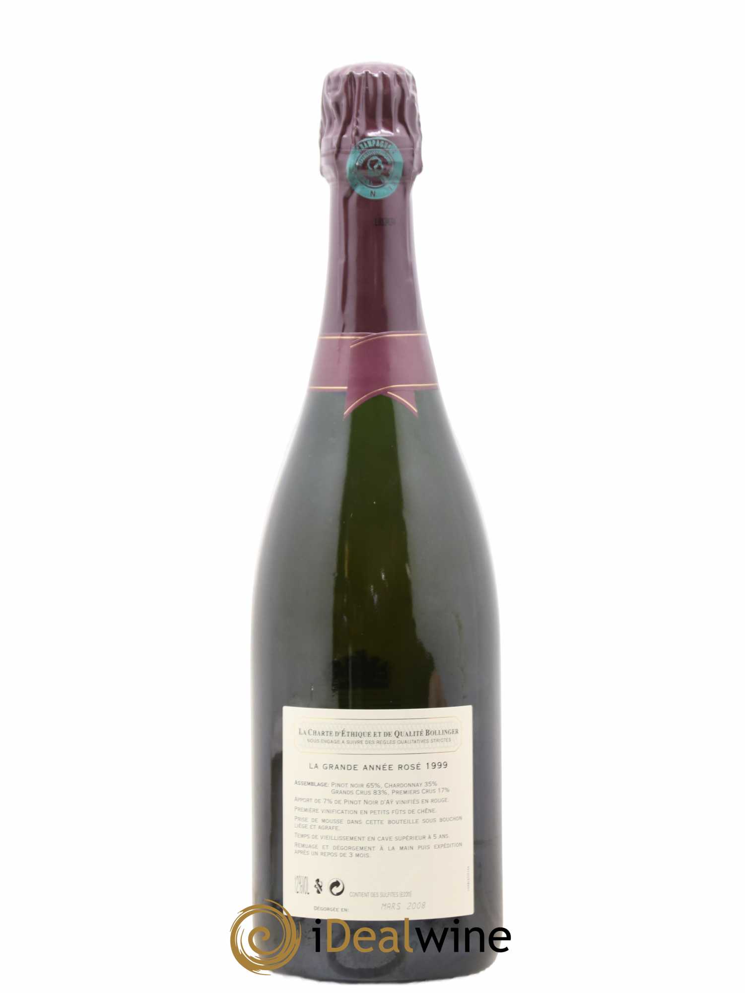 Grande Année Brut Bollinger 1999 - Lot of 1 bottle - 2