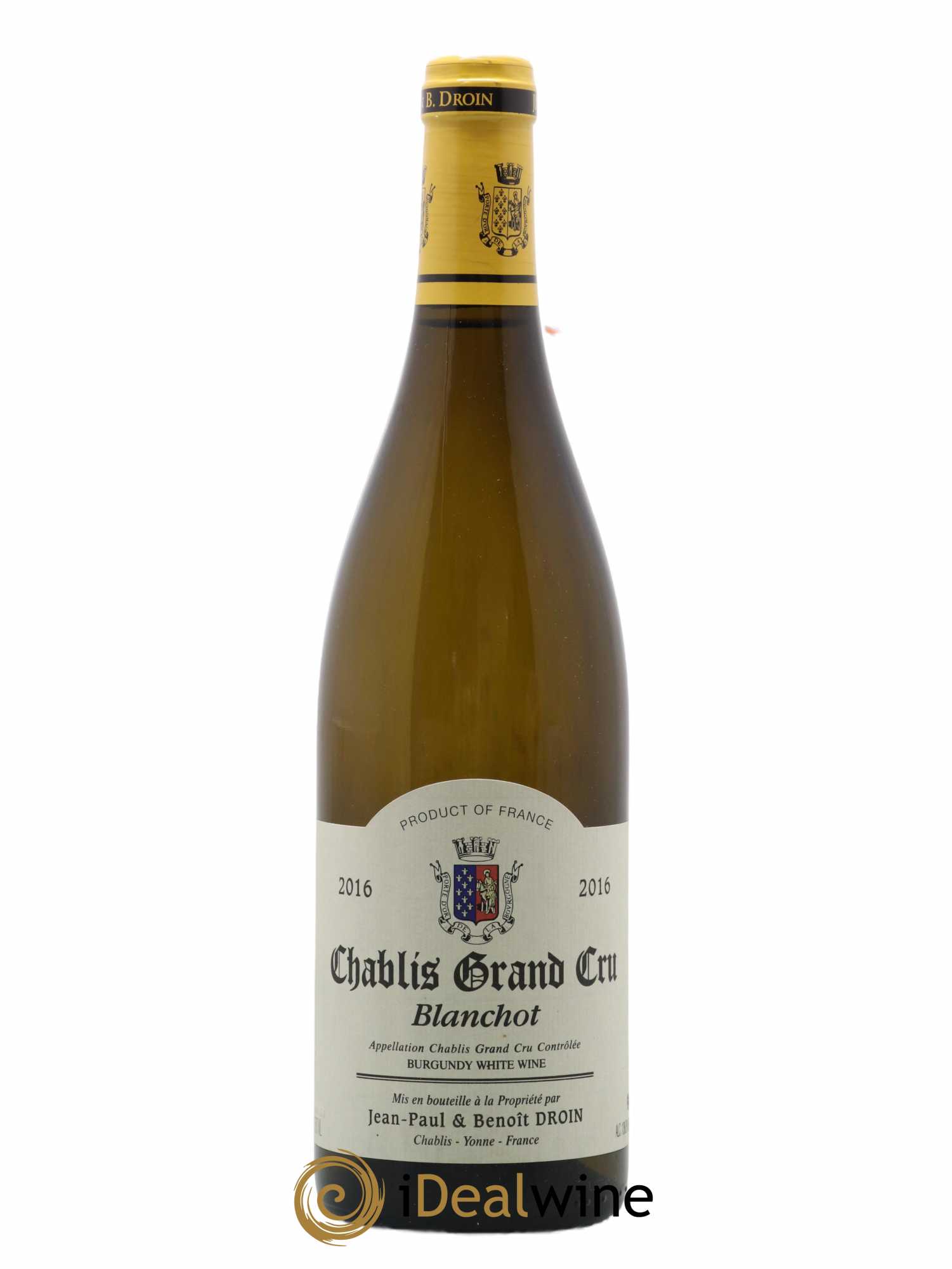 Chablis Grand Cru Blanchot Jean-Paul & Benoît Droin (Domaine) 2016 - Lot de 1 bouteille - 0