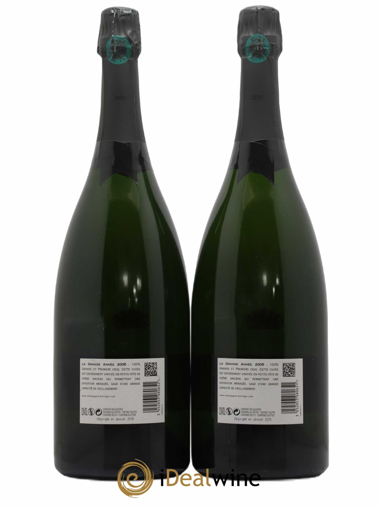 La Grande Année Brut Bollinger 2005 - Lot de 2 magnums - 1