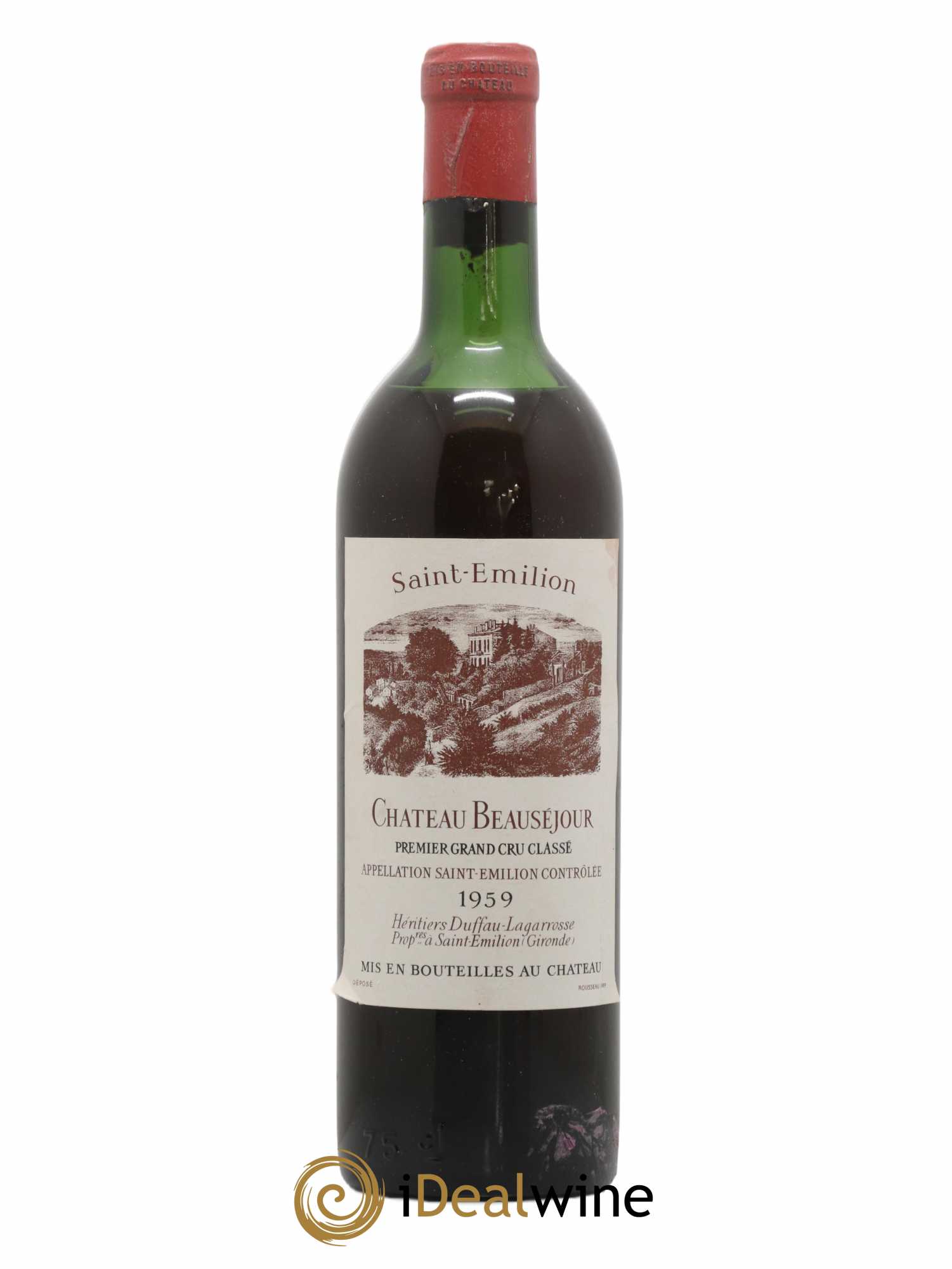 Château Beauséjour (Duffau-Lagarrosse) 1er Grand Cru Classé B 1959 - Lot de 1 bouteille - 0