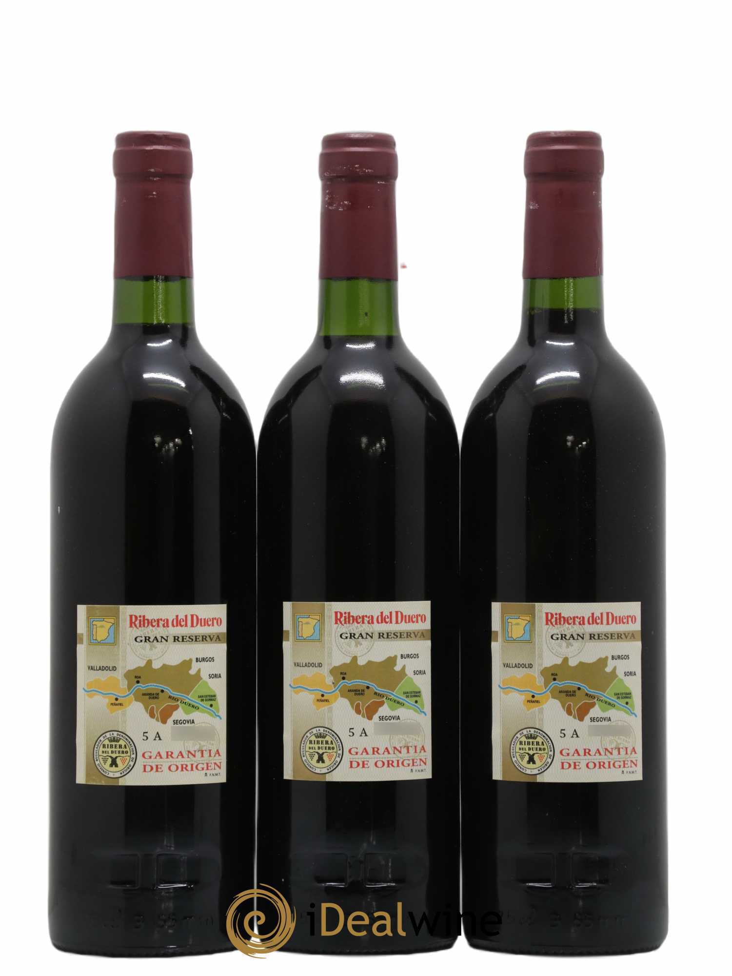 Ribera Del Duero DO Vega Sicilia Unico Famille Alvarez 1990 - Lot de 3 bouteilles - 1