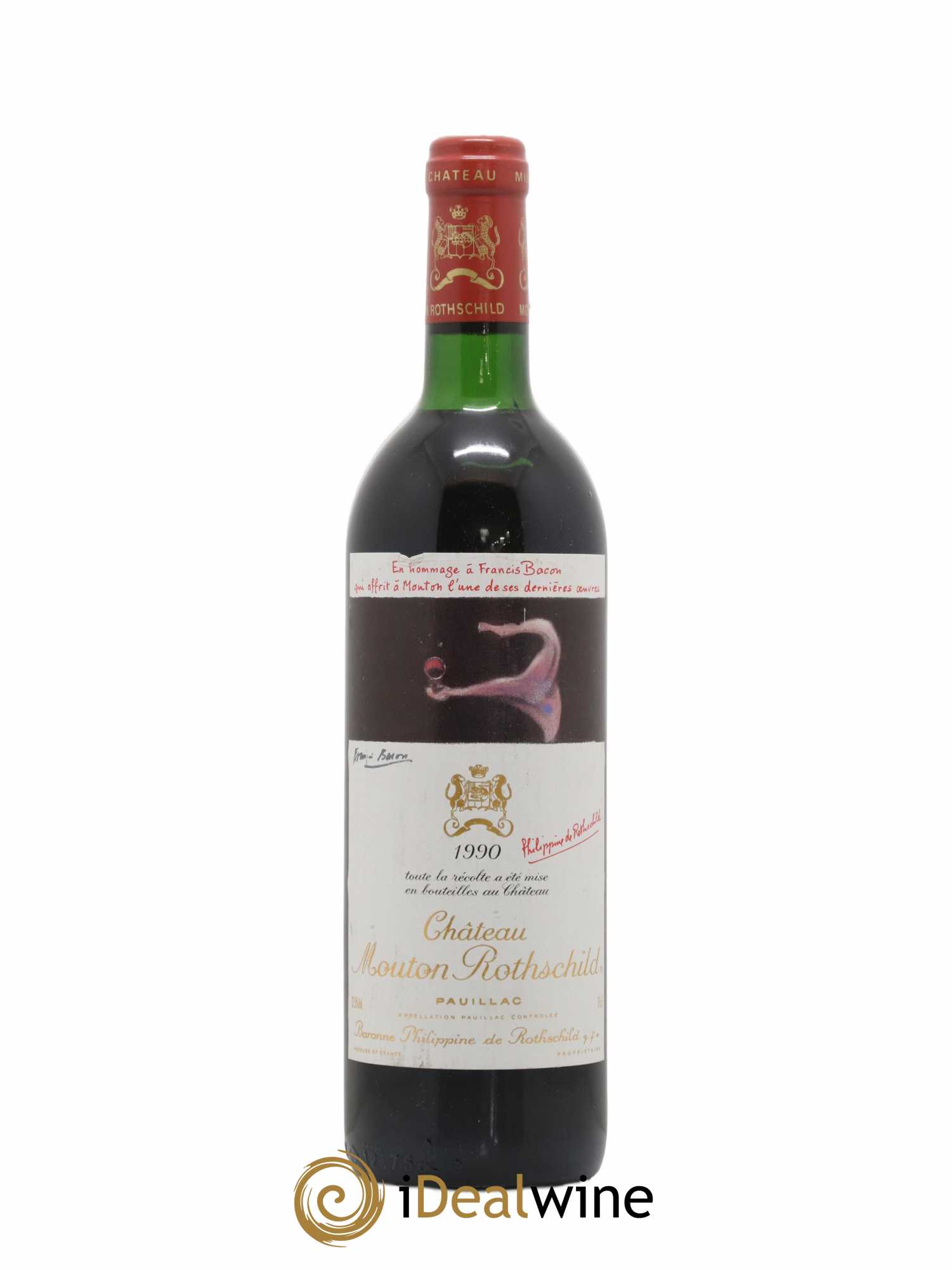 Château Mouton Rothschild 1er Grand Cru Classé 1990 - Lot de 1 bouteille - 0